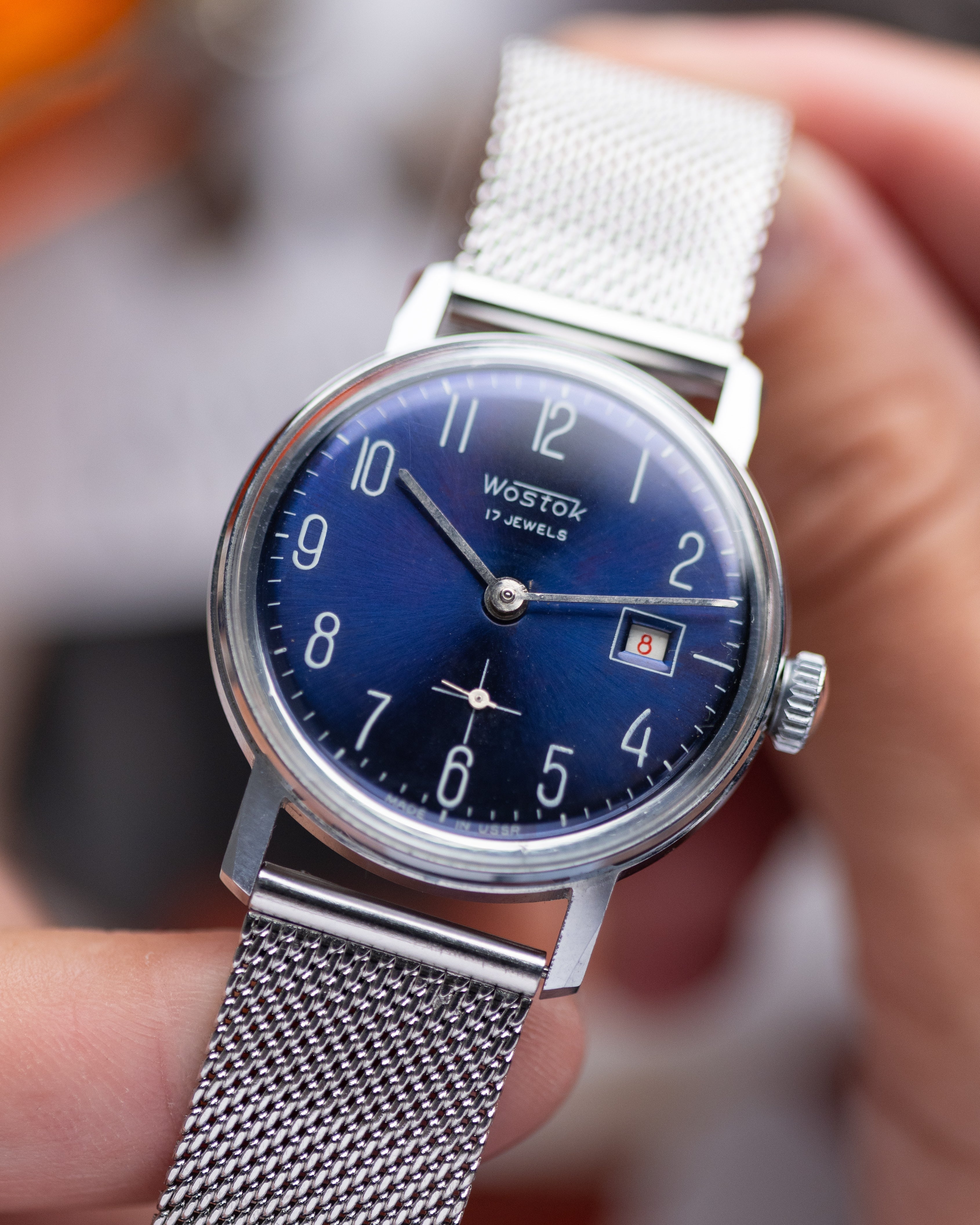 Vintage Watch Vostok, Original Navy Blue Dial Cal. 2605, Made in USSR - DuMarko