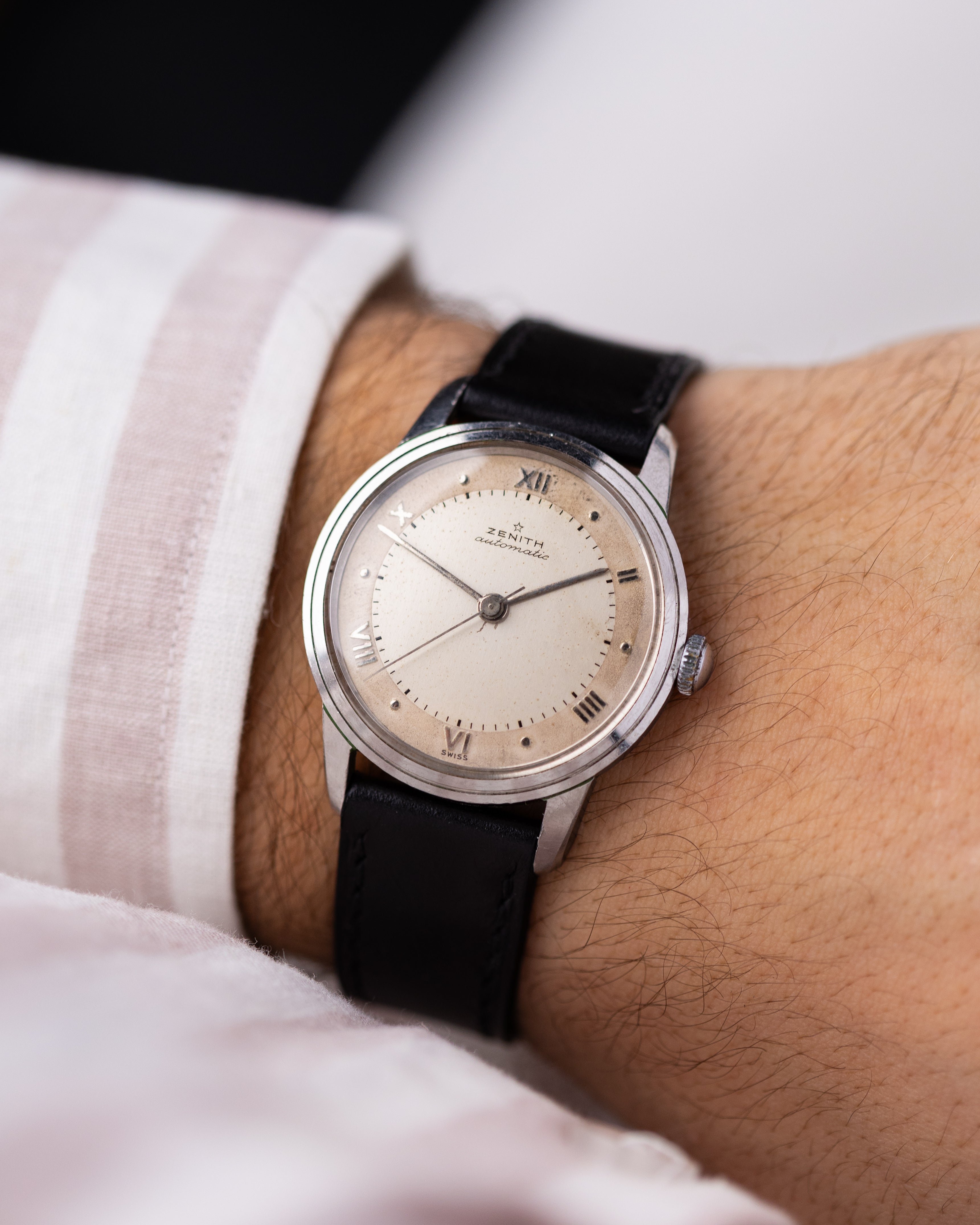 Vintage Zenith Swiss Watch, Bumper Automatic, Two - tone dial from 1950's - DuMarko