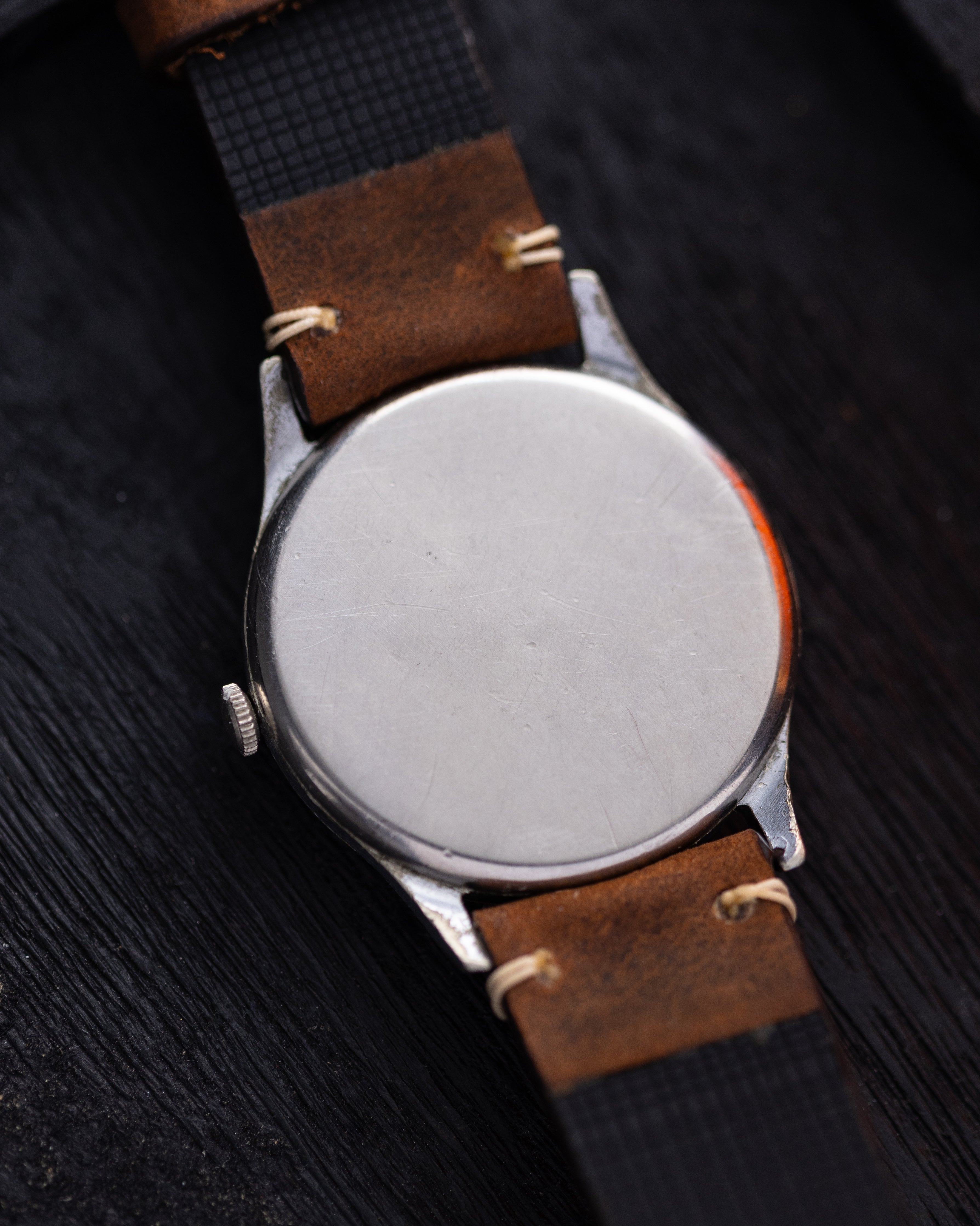 Vintage Zenith Swiss Watch, Patina dial, Oversized case 38 mm - DuMarko