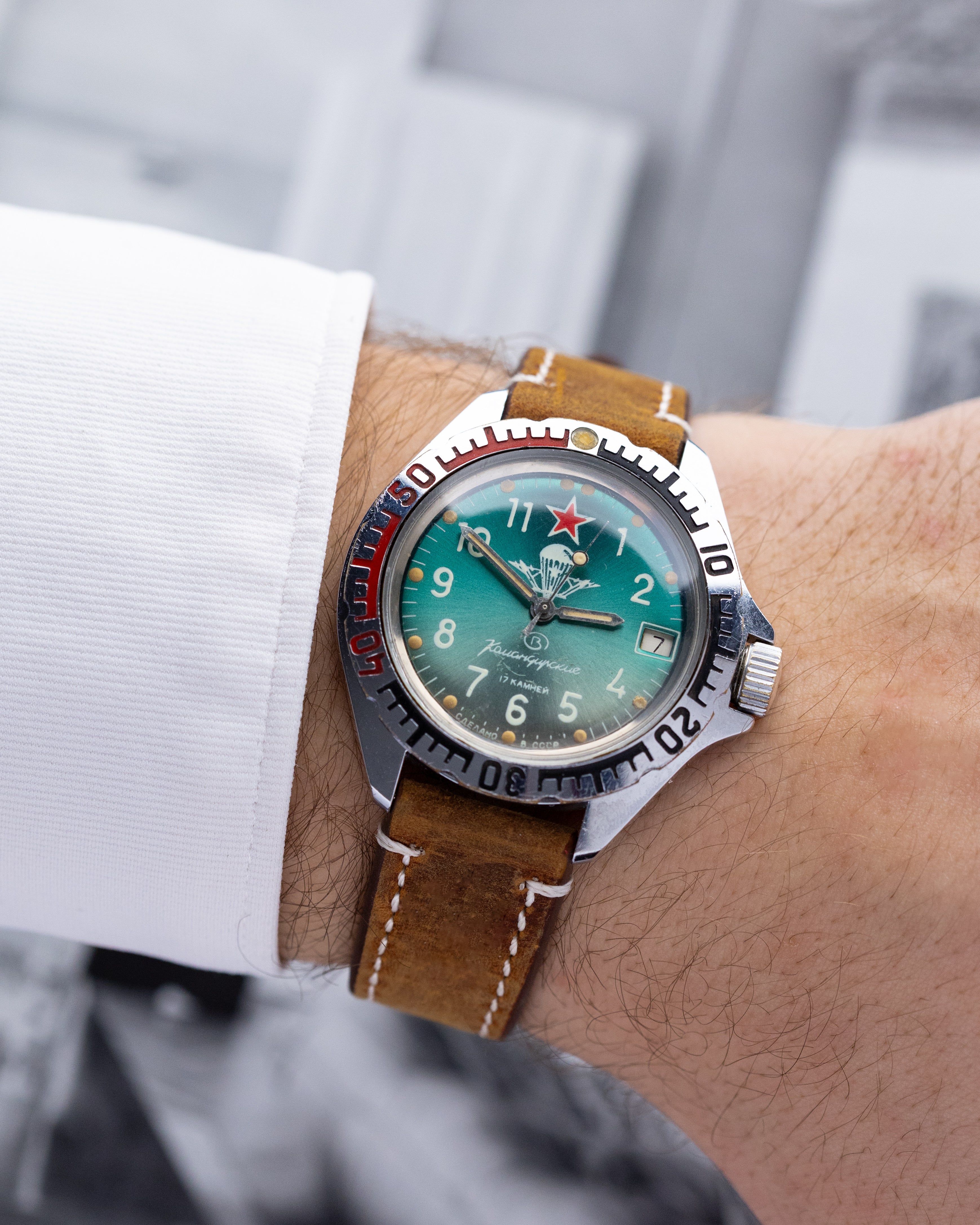 Vostok Komandirskie, Green Dial (Apple TV’s Severance, Watch Worn by Mark Scout), Vintage Soviet Watch - DuMarko