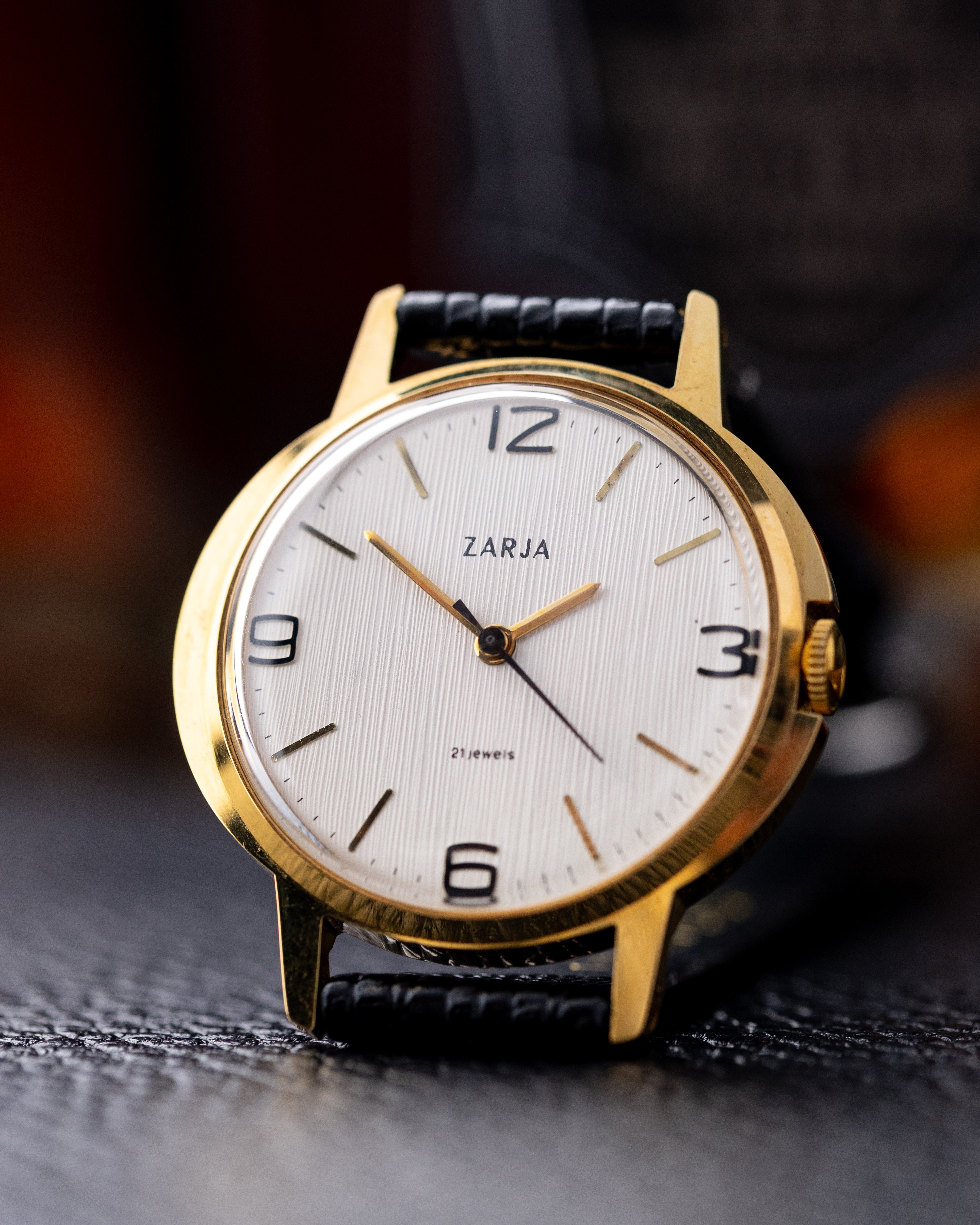 Zaria Vintage Soviet Dress NOS Watch, Linen Dial from 1970’s - DuMarko