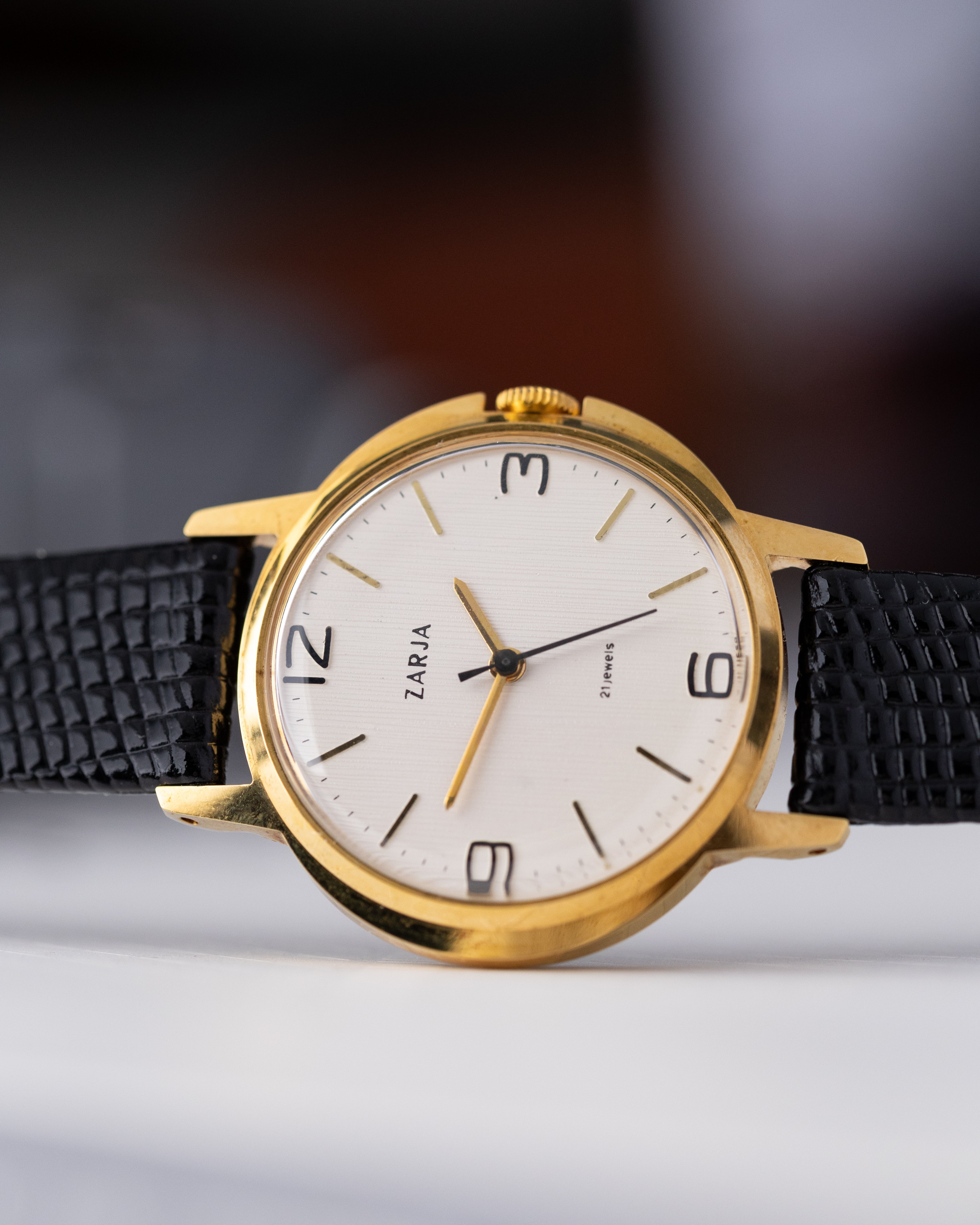 Zaria Vintage Soviet Dress NOS Watch, Linen Dial from 1970’s - DuMarko