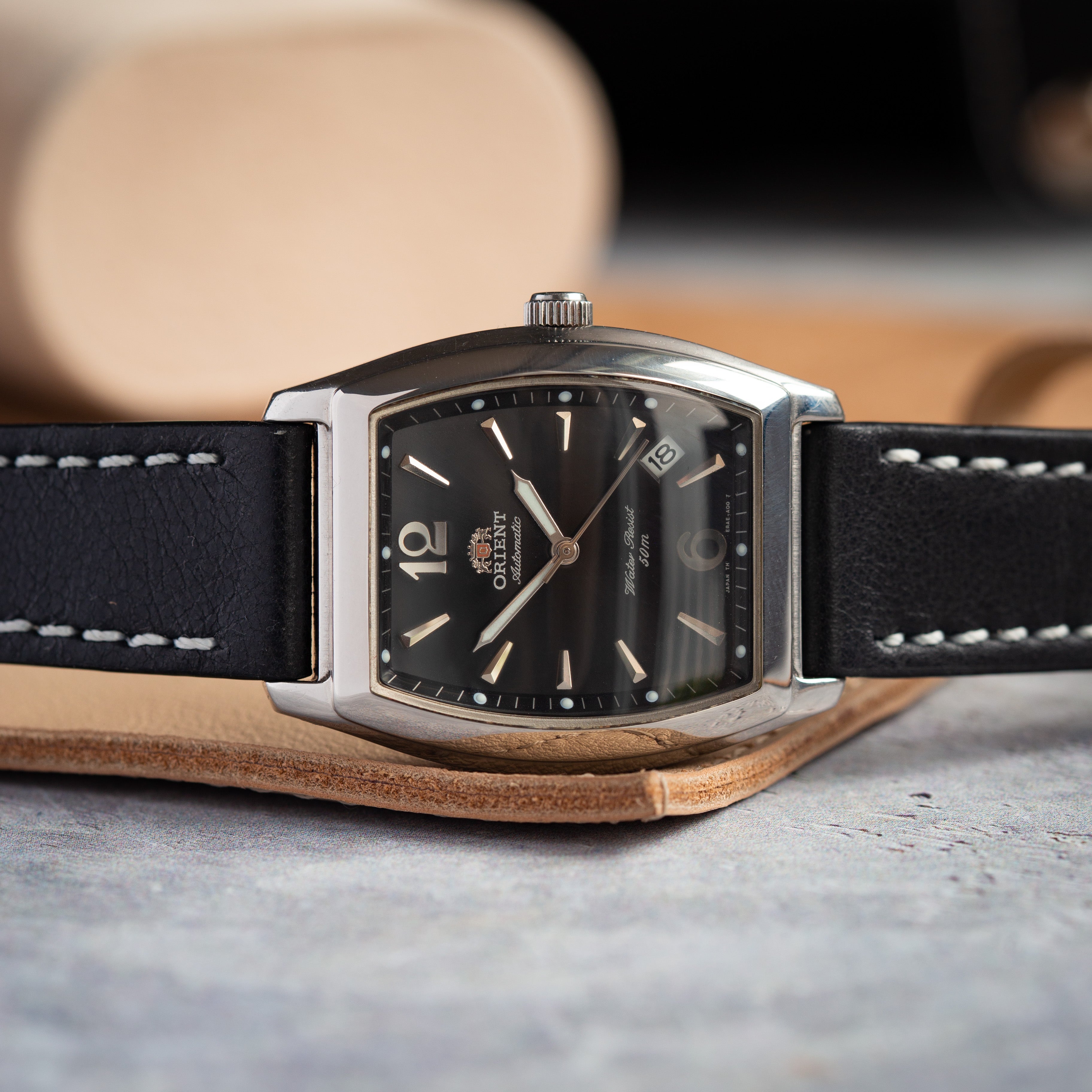 Automatic Vintage "Orient" Watch, Mens Square Watch - VintageDuMarko