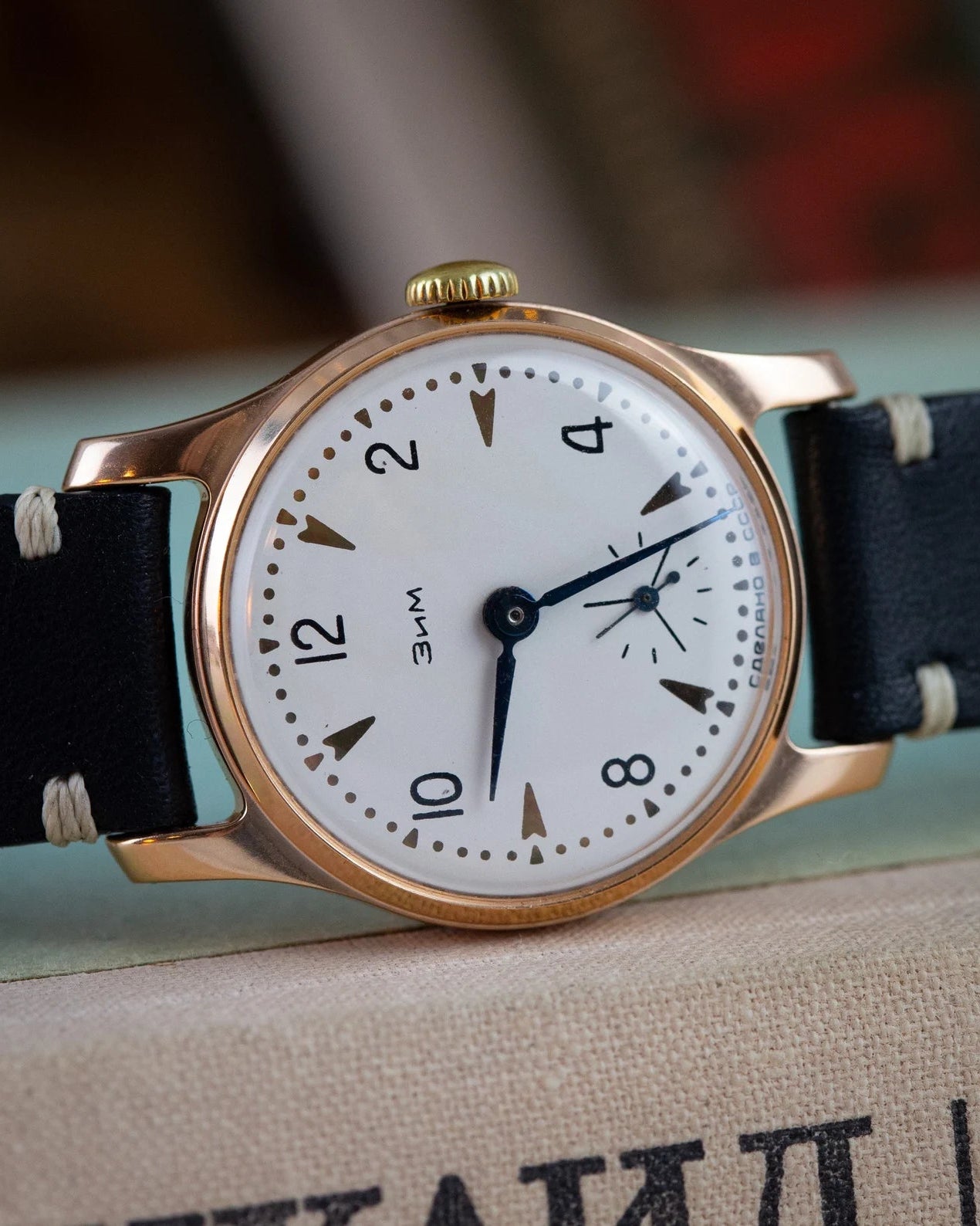 Gold Pobeda Zim Watch «Pobeda ZIM» - VintageDuMarko