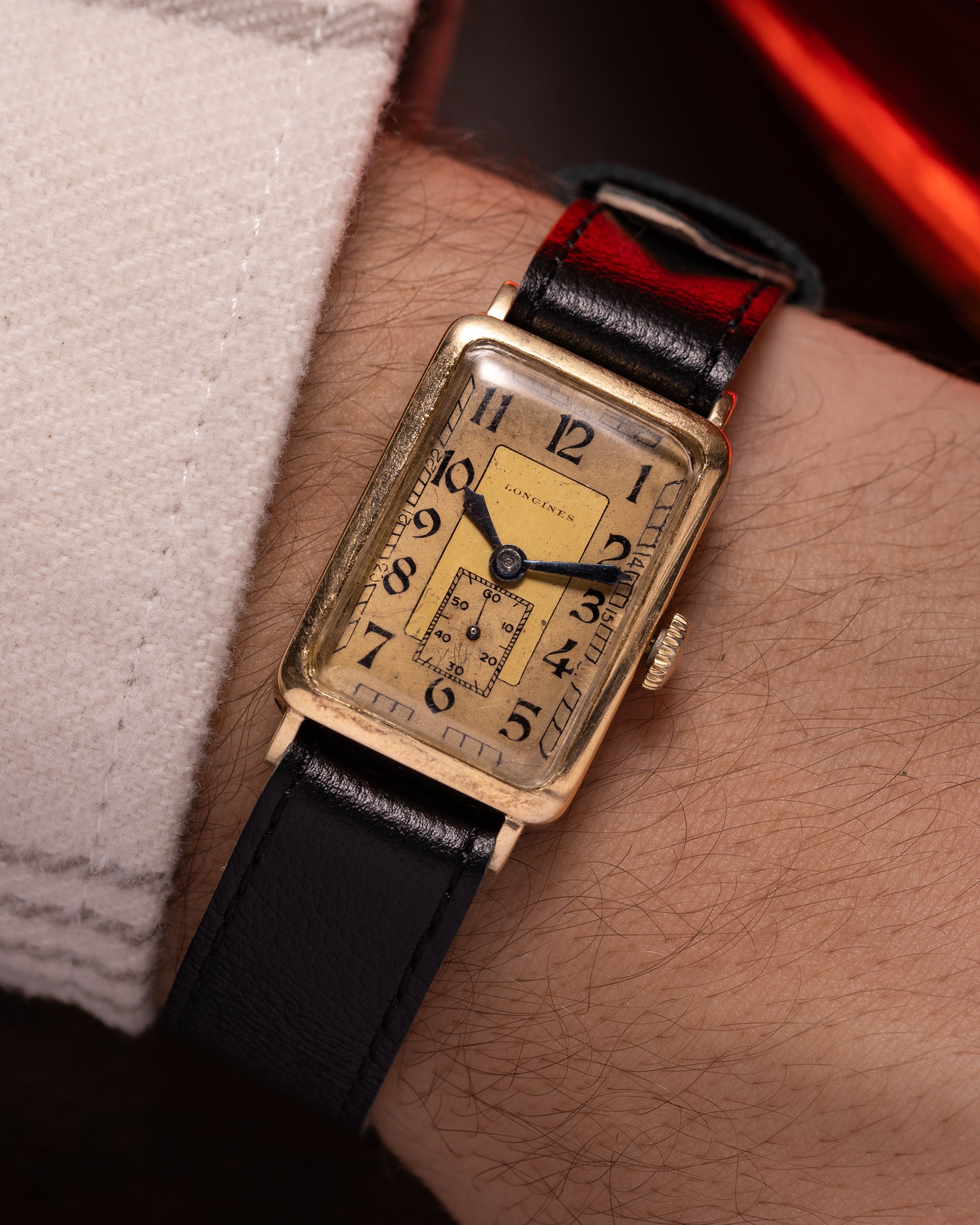 "Longines" Vintage Solid Gold Tank Watch - VintageDuMarko