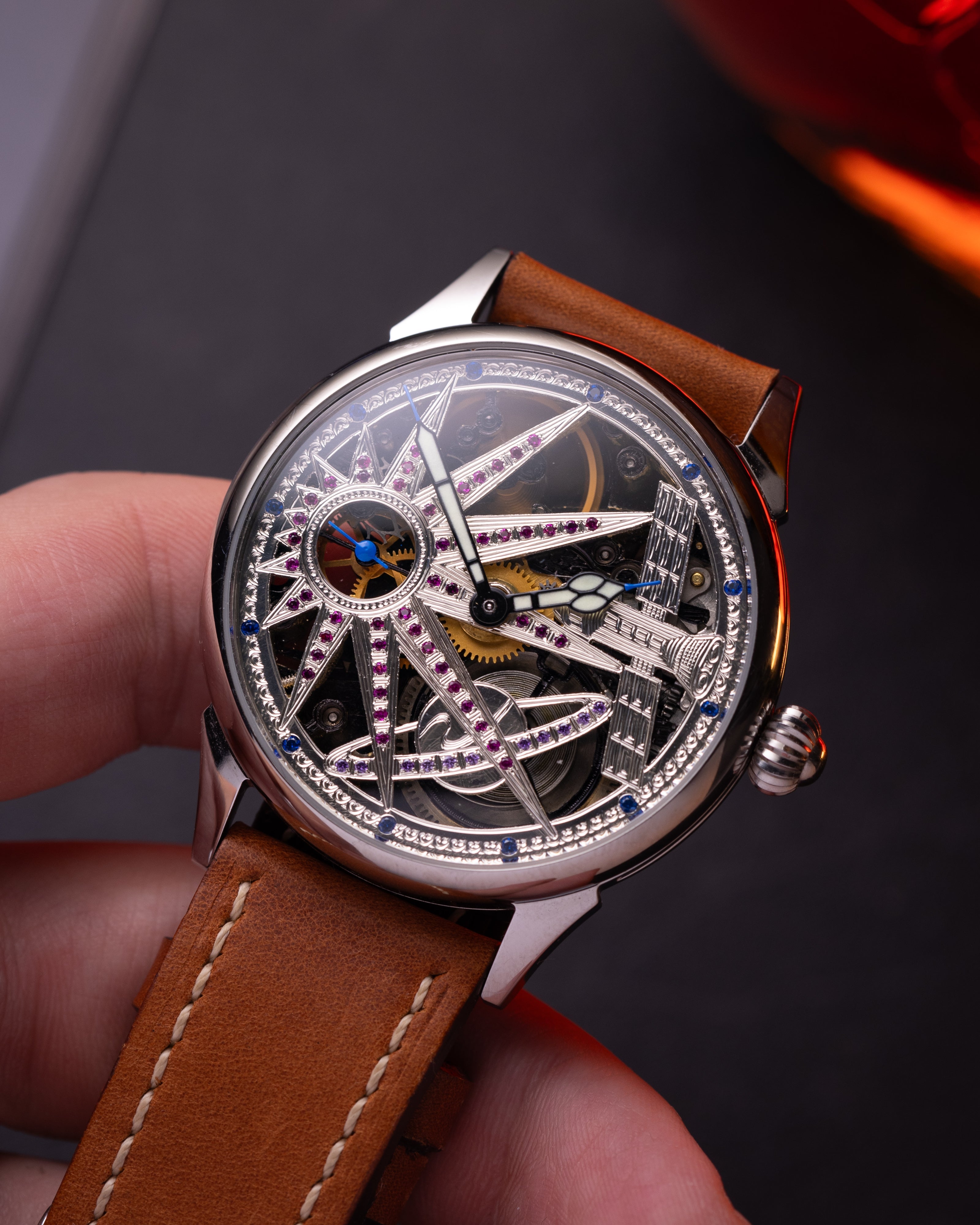 Men's Skeleton Watch Molnija - Soviet Сustom Watch - VintageDuMarko