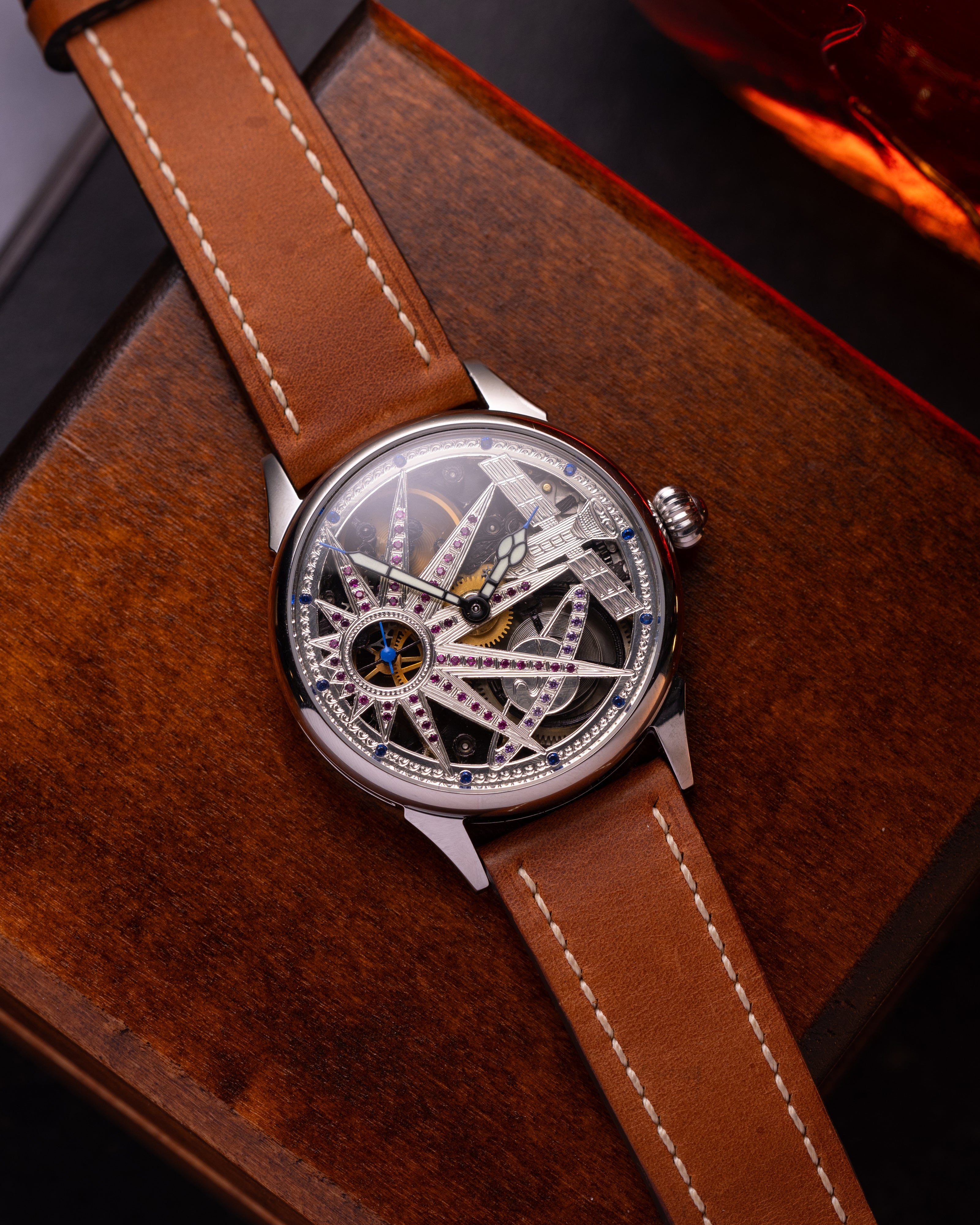 Men's Skeleton Watch Molnija - Soviet Сustom Watch - VintageDuMarko