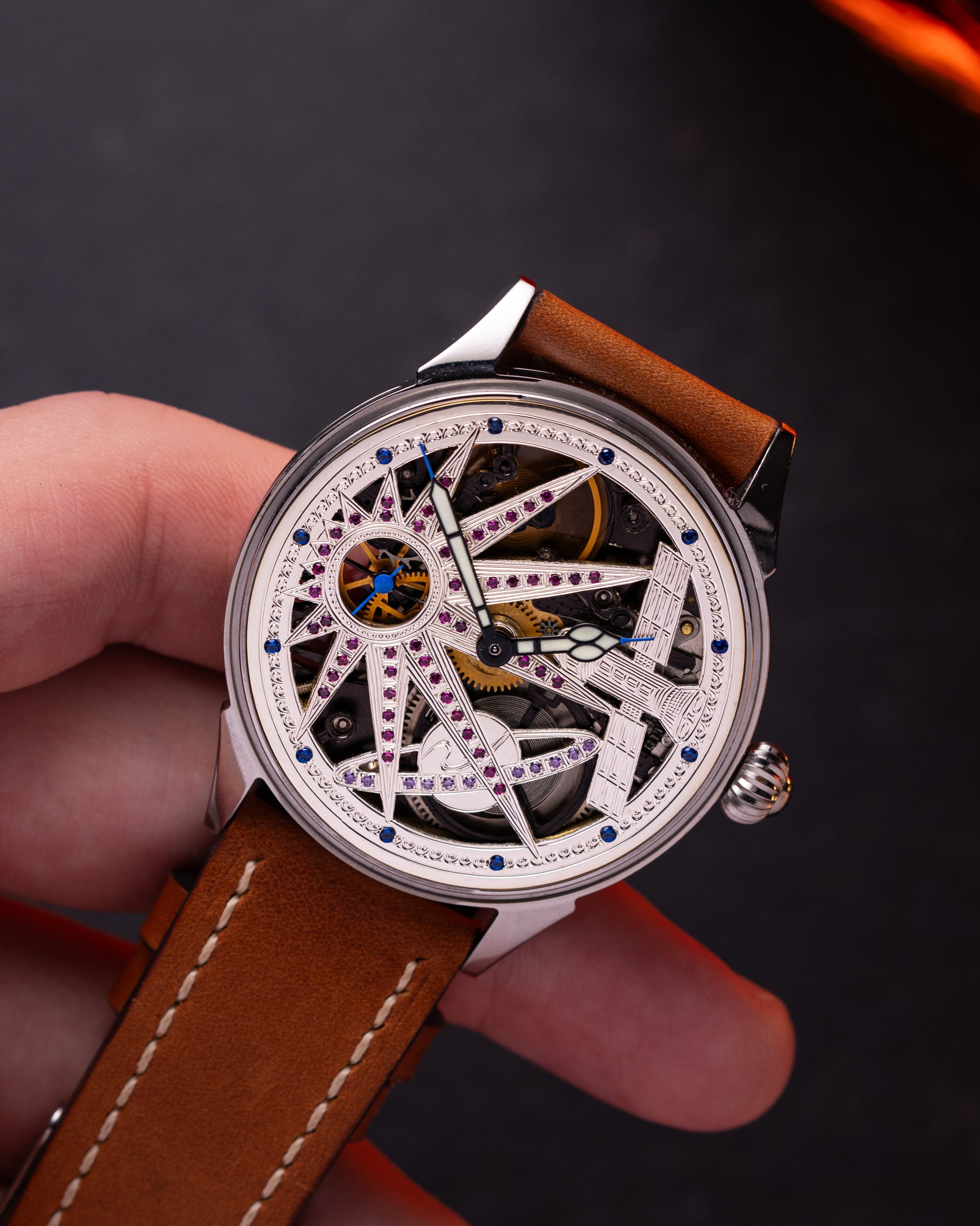 Men's Skeleton Watch Molnija - Soviet Сustom Watch - VintageDuMarko