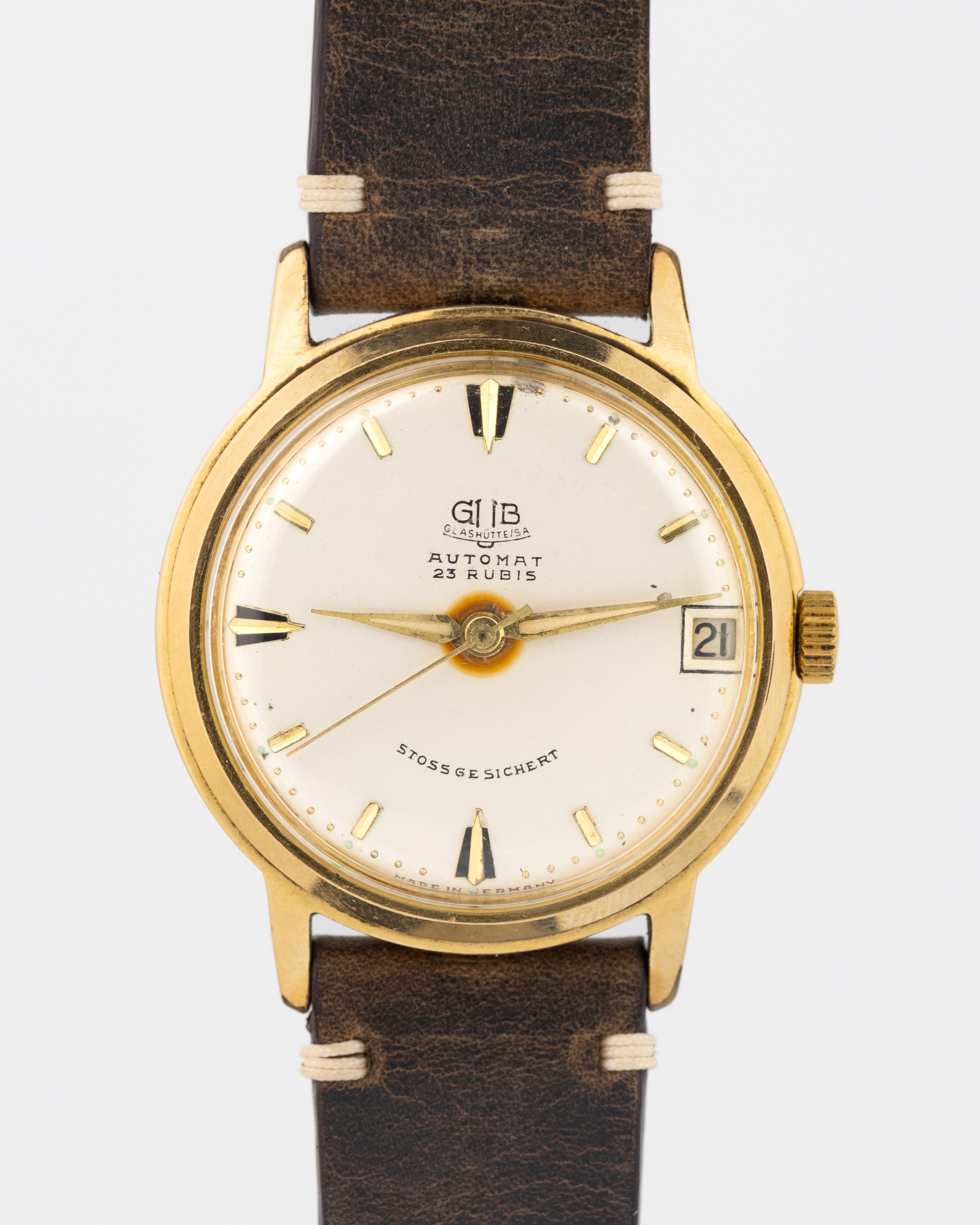 Original Gold Plated German Watch «GUB Glashutte» - VintageDuMarko