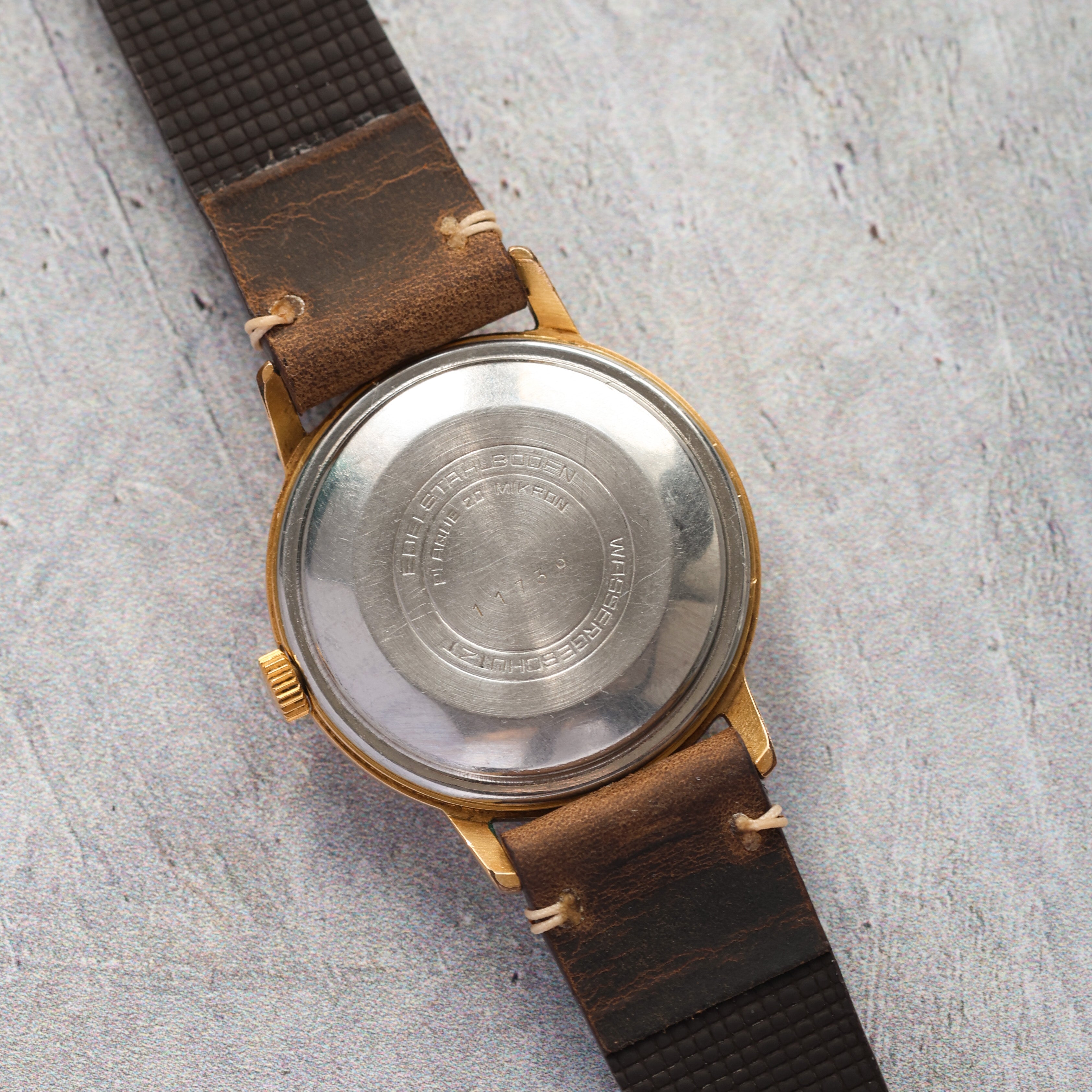 Original Gold Plated German Watch «GUB Glashutte» - VintageDuMarko