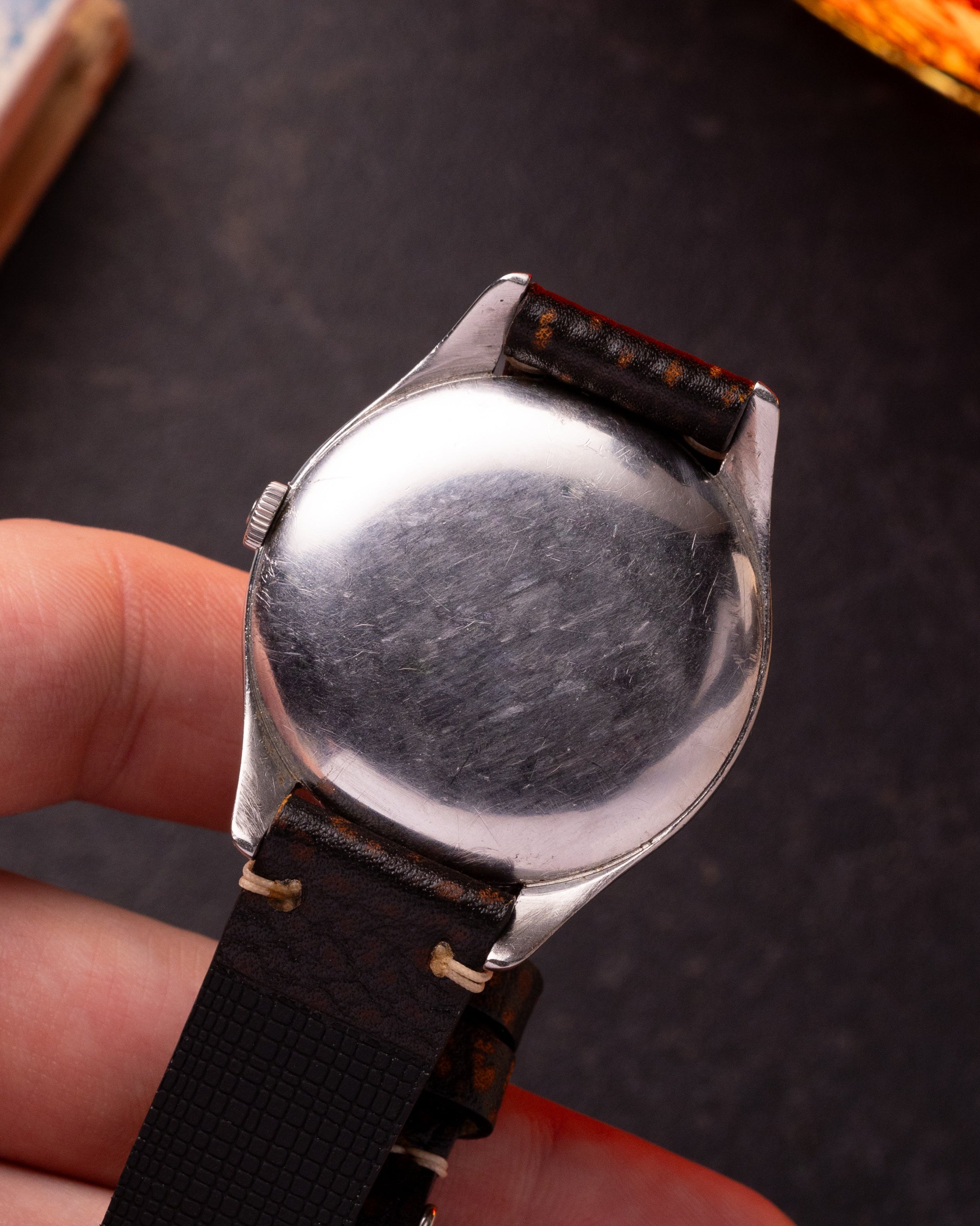 Oversize "Omega" Jumbo Watch, Black dial from 1940s, - VintageDuMarko