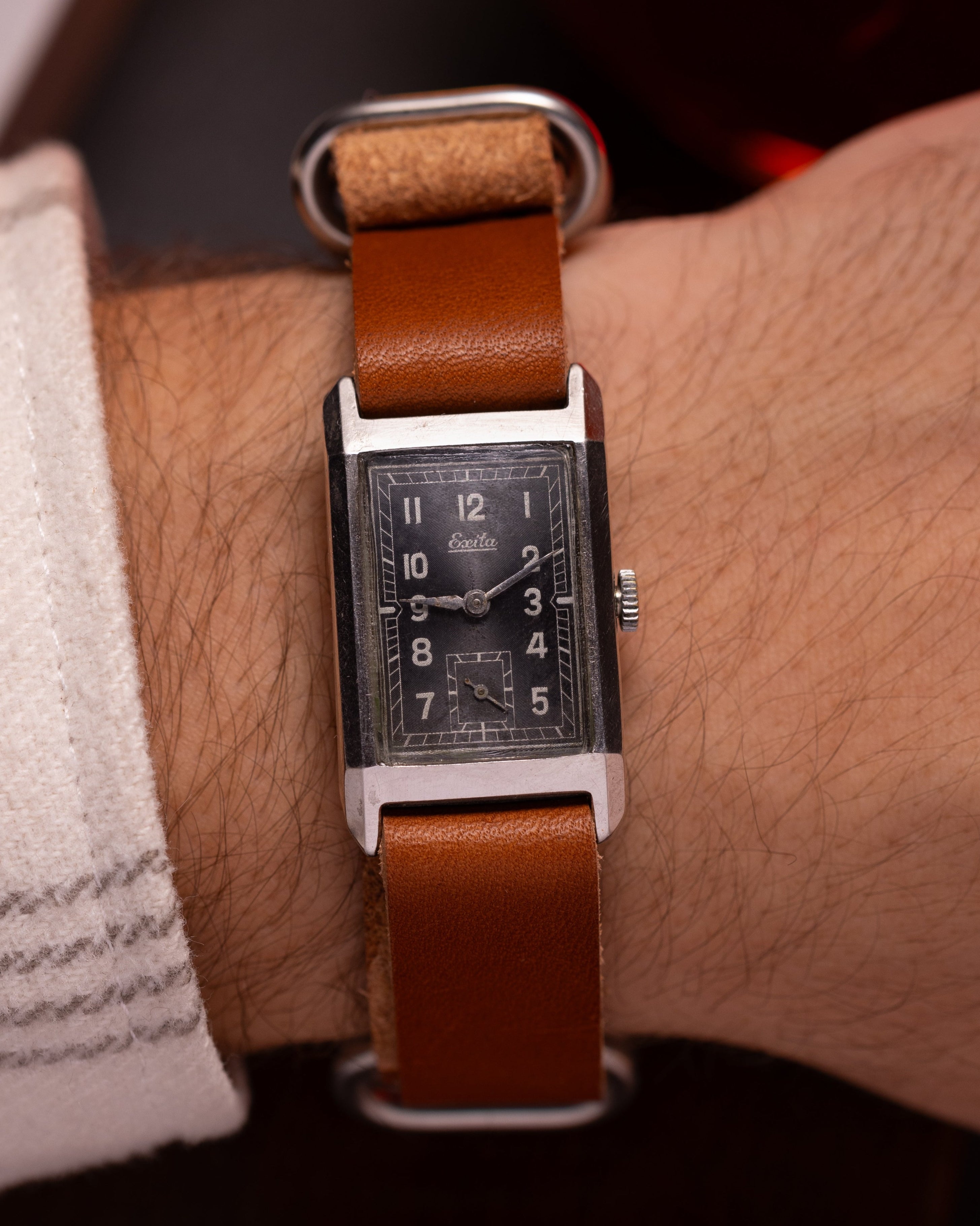 Rare Art Deco Tank Watch "Exita" from 1940s - VintageDuMarko