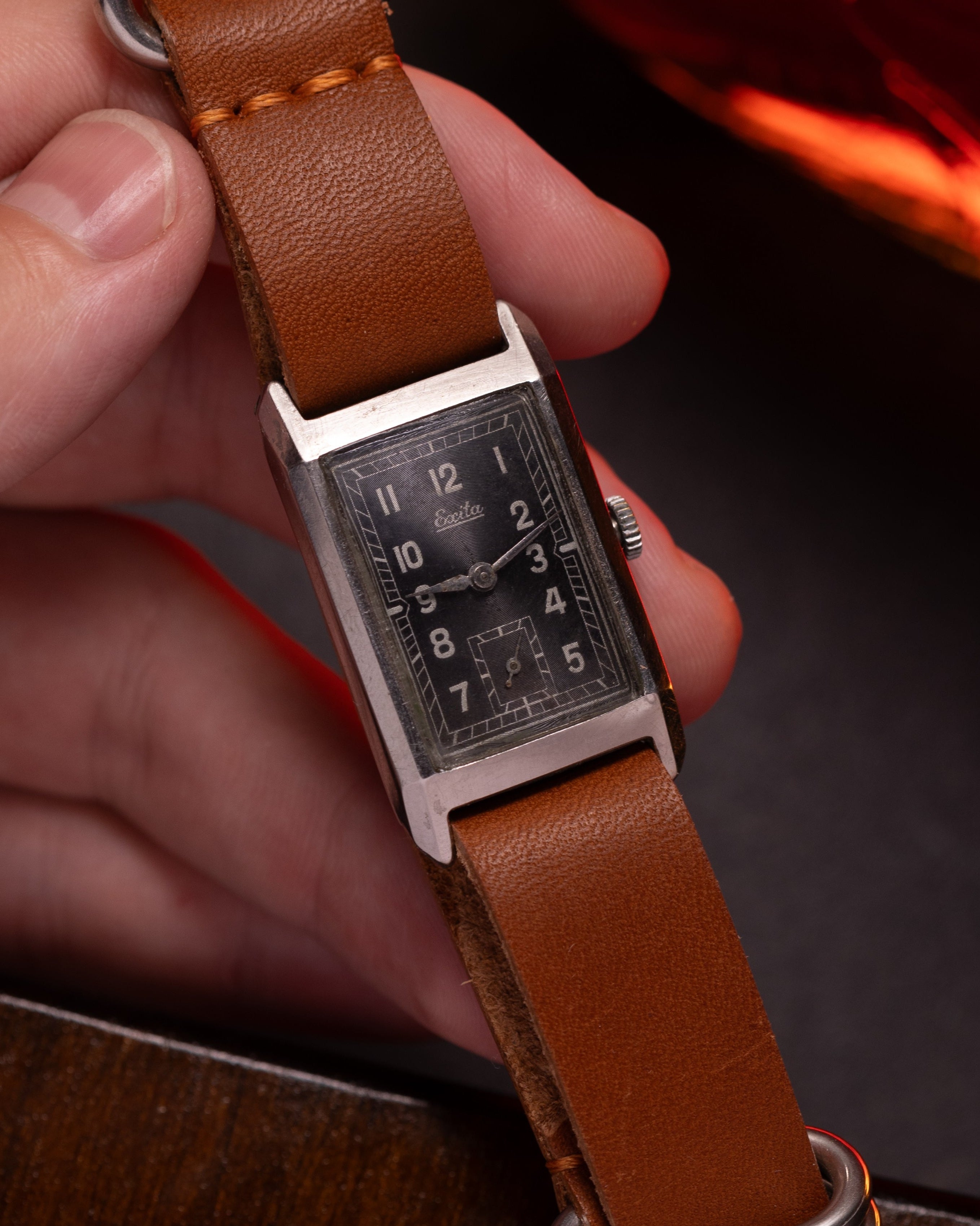 Rare Art Deco Tank Watch "Exita" from 1940s - VintageDuMarko