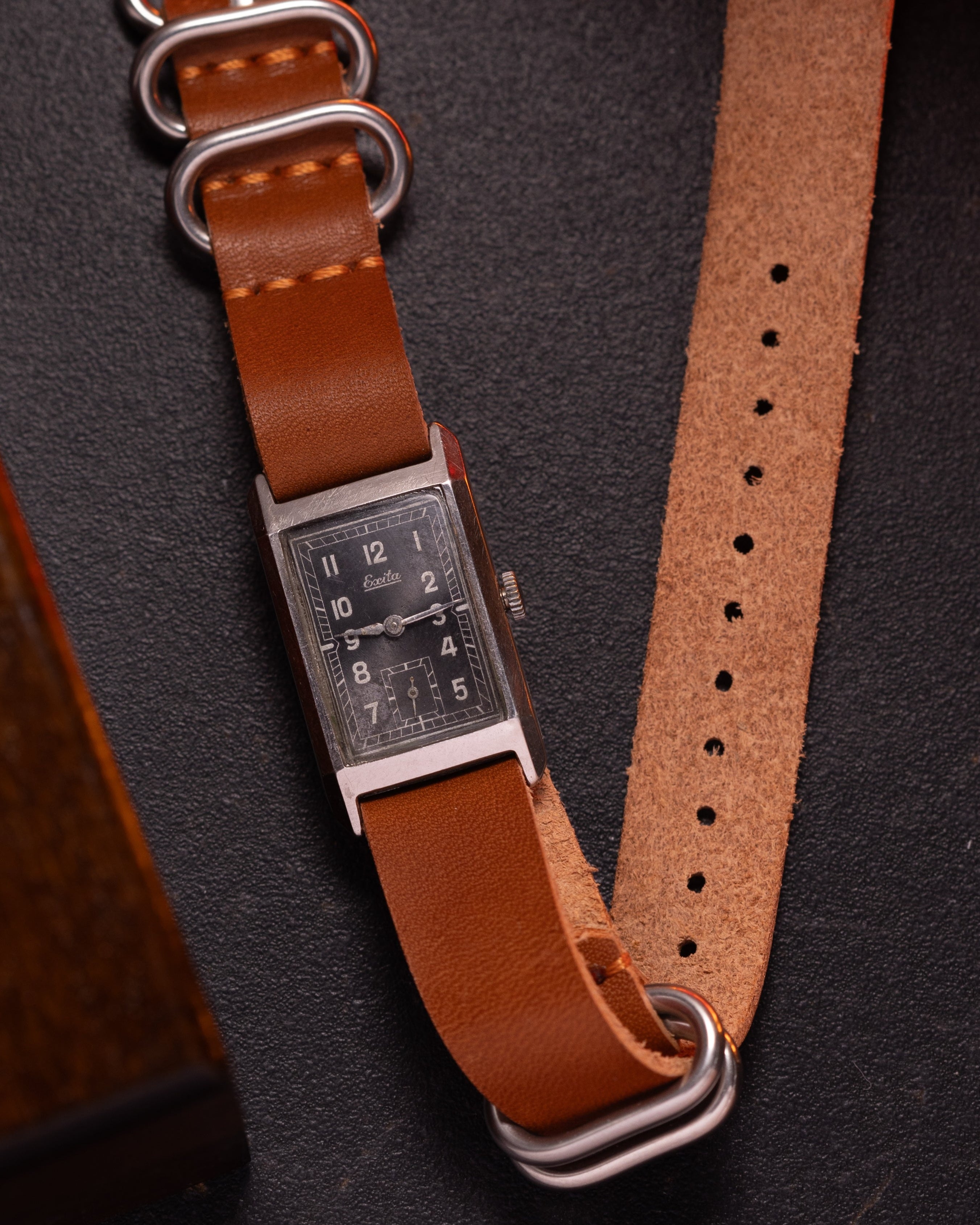 Rare Art Deco Tank Watch "Exita" from 1940s - VintageDuMarko