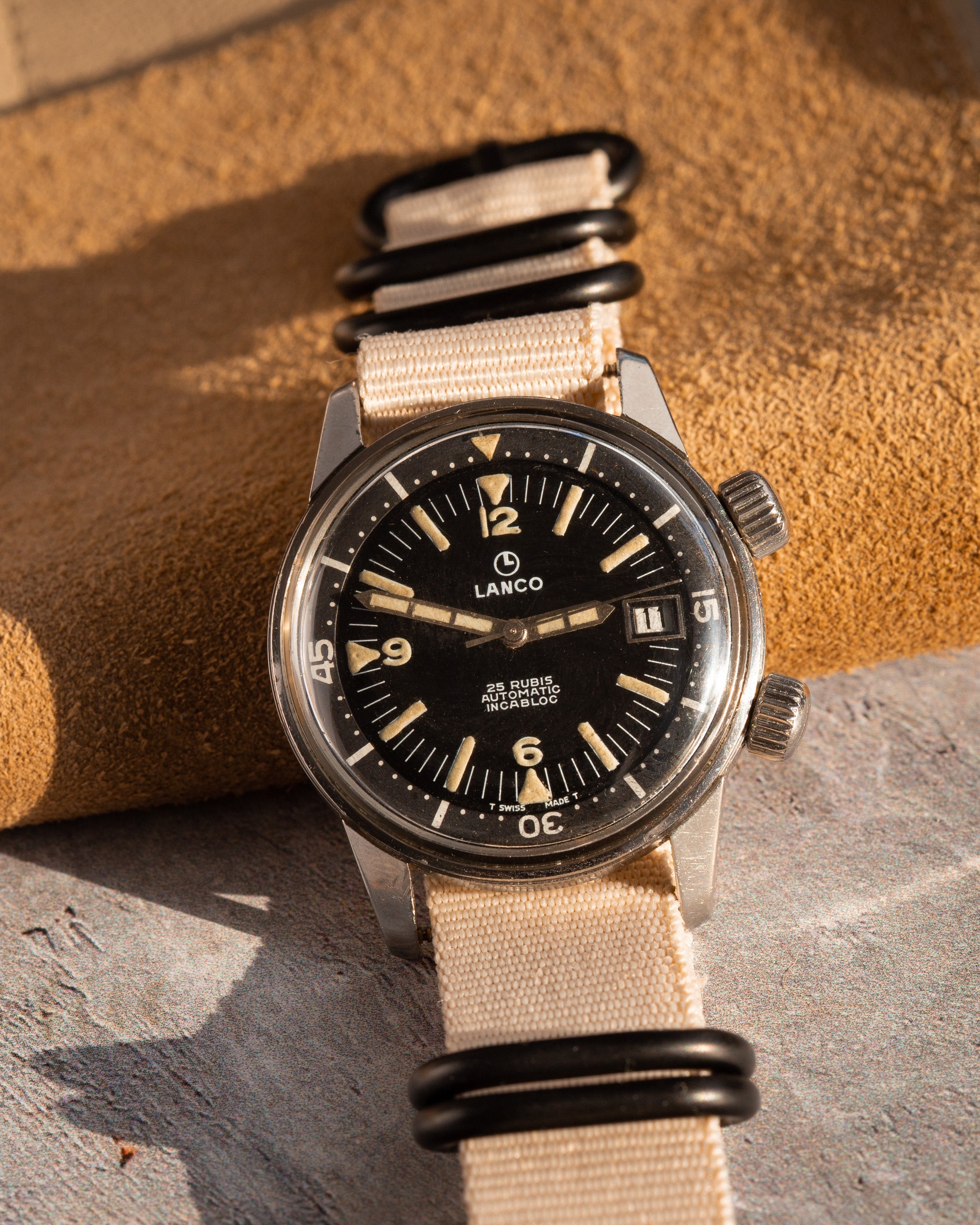 Rare Diver Watch Lanco Super Compressor - Military Watch - VintageDuMarko