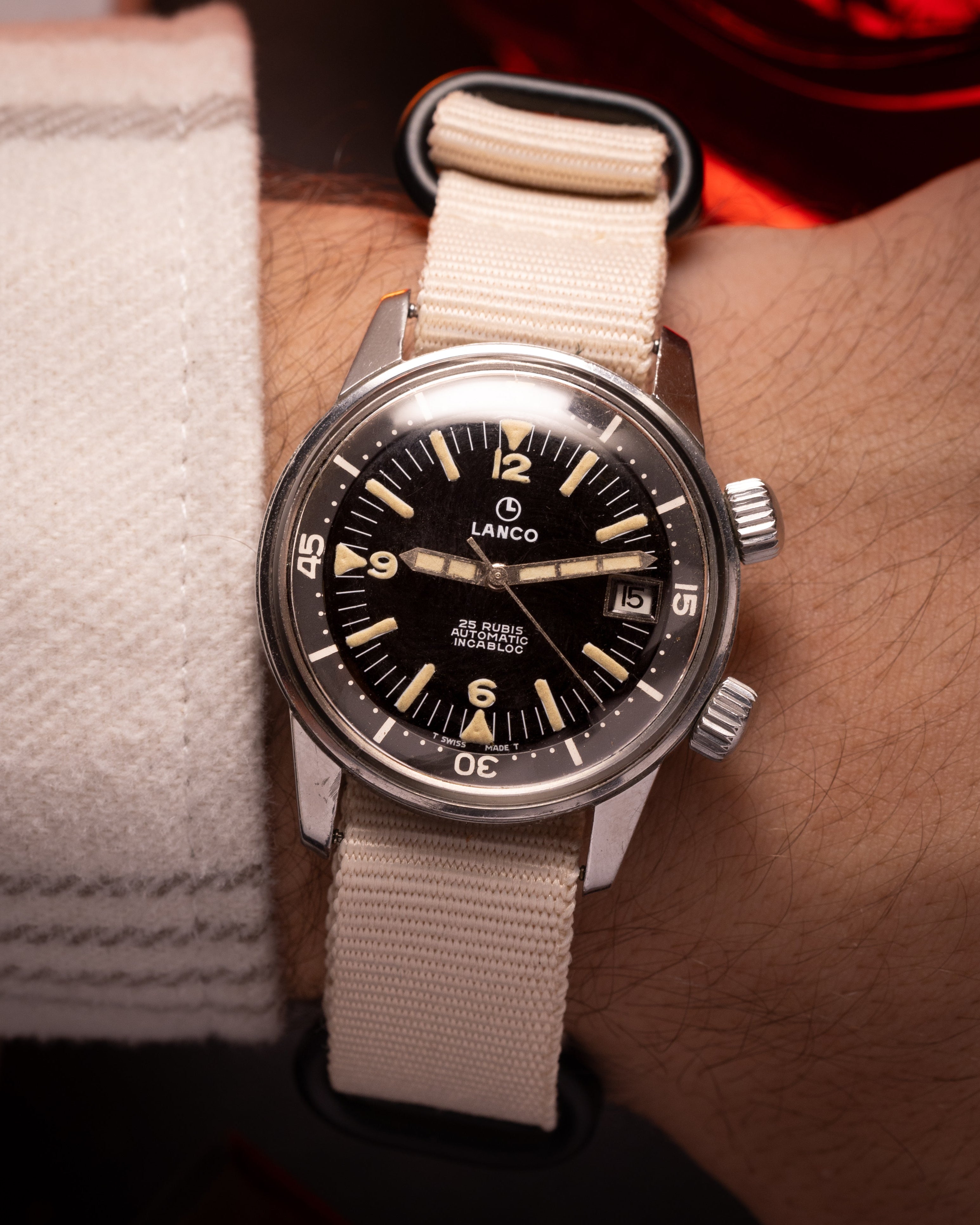 Rare Diver Watch Lanco Super Compressor - Military Watch - VintageDuMarko