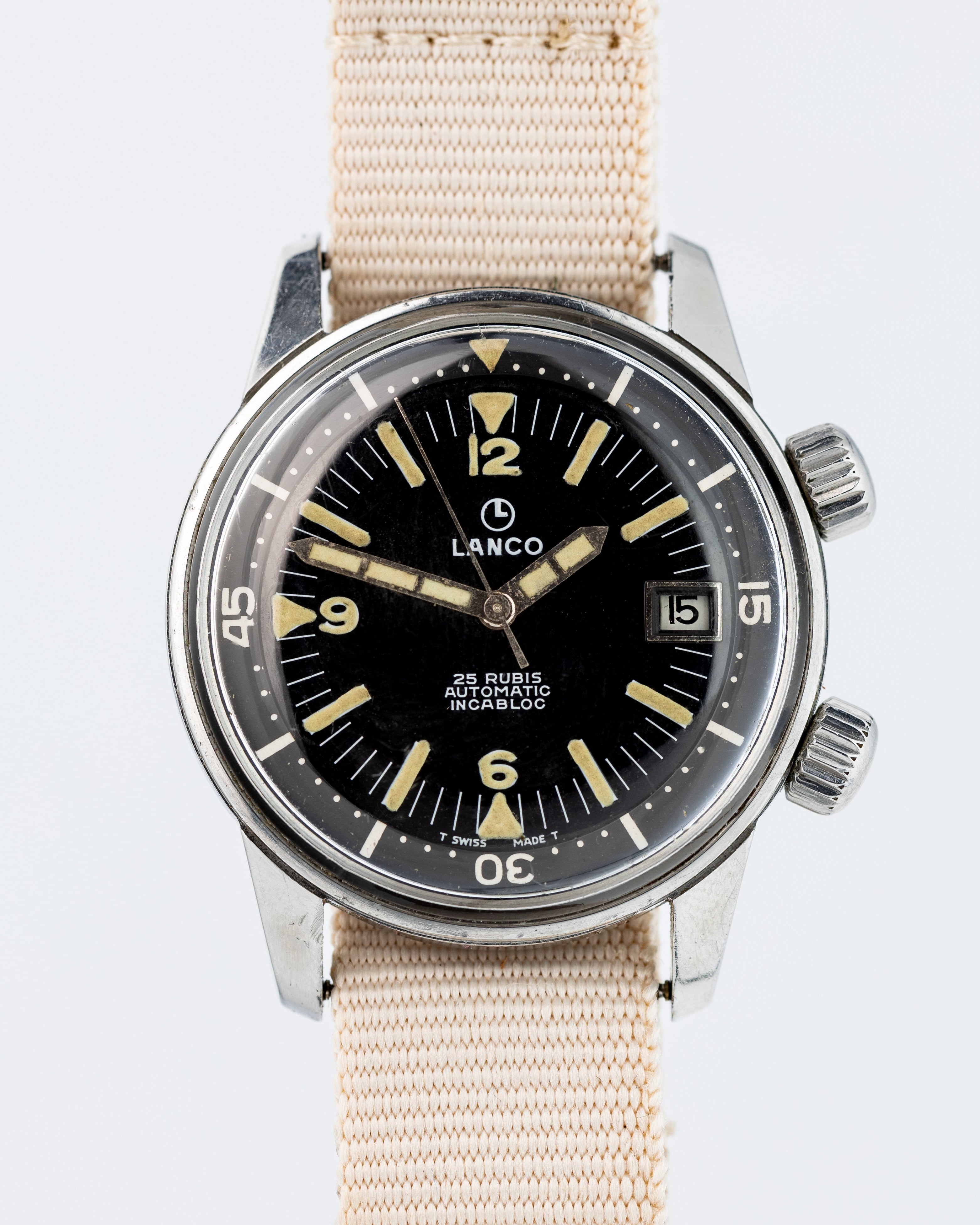 Rare Diver Watch Lanco Super Compressor - Military Watch - VintageDuMarko