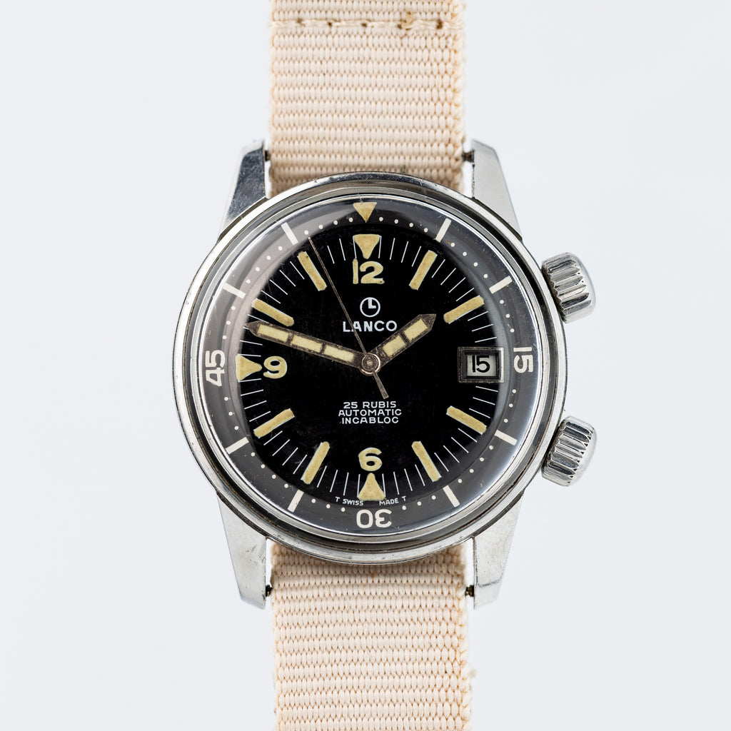 Rare Diver Watch Lanco Super Compressor - Military Watch - VintageDuMarko