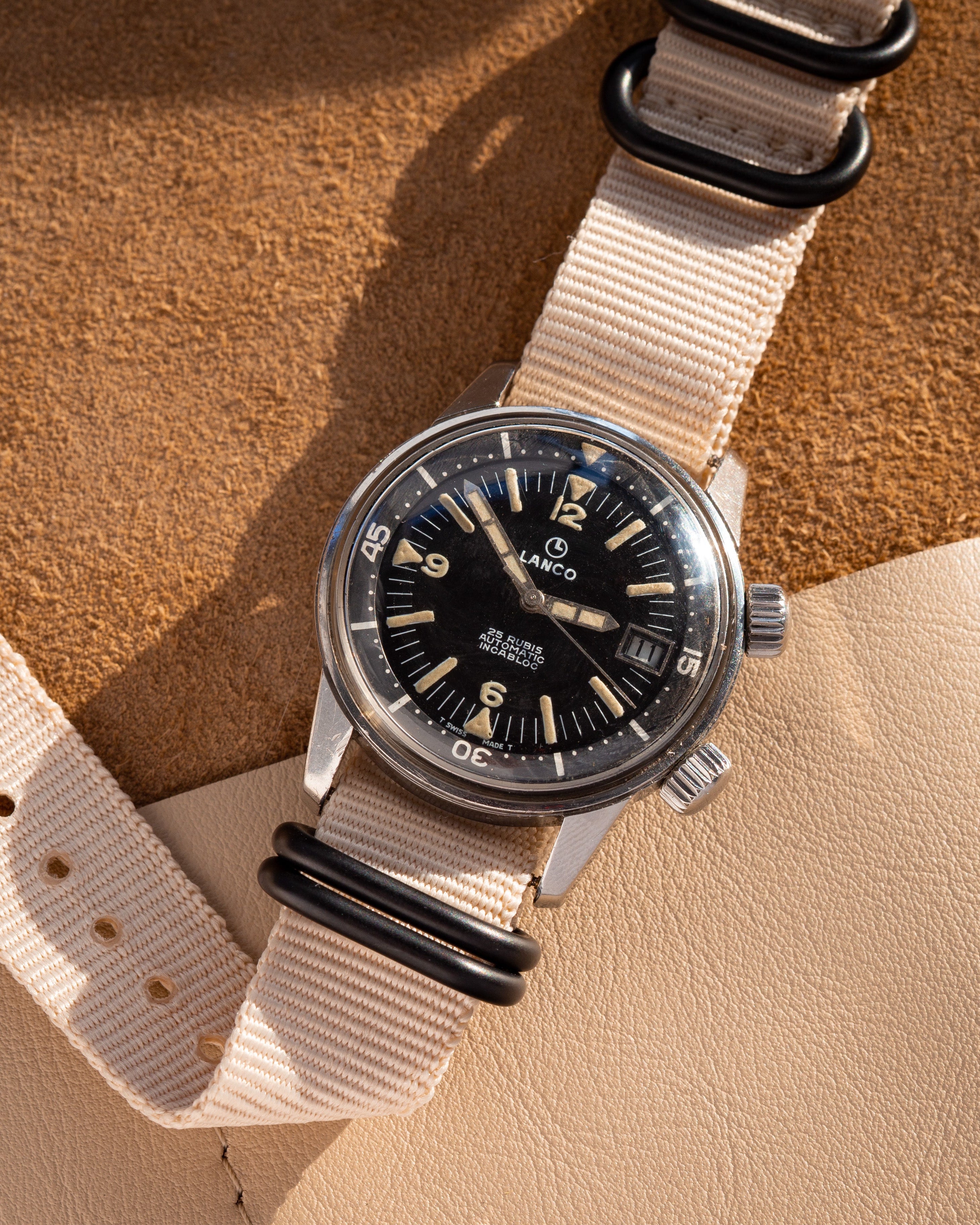 Rare Diver Watch Lanco Super Compressor - Military Watch - VintageDuMarko