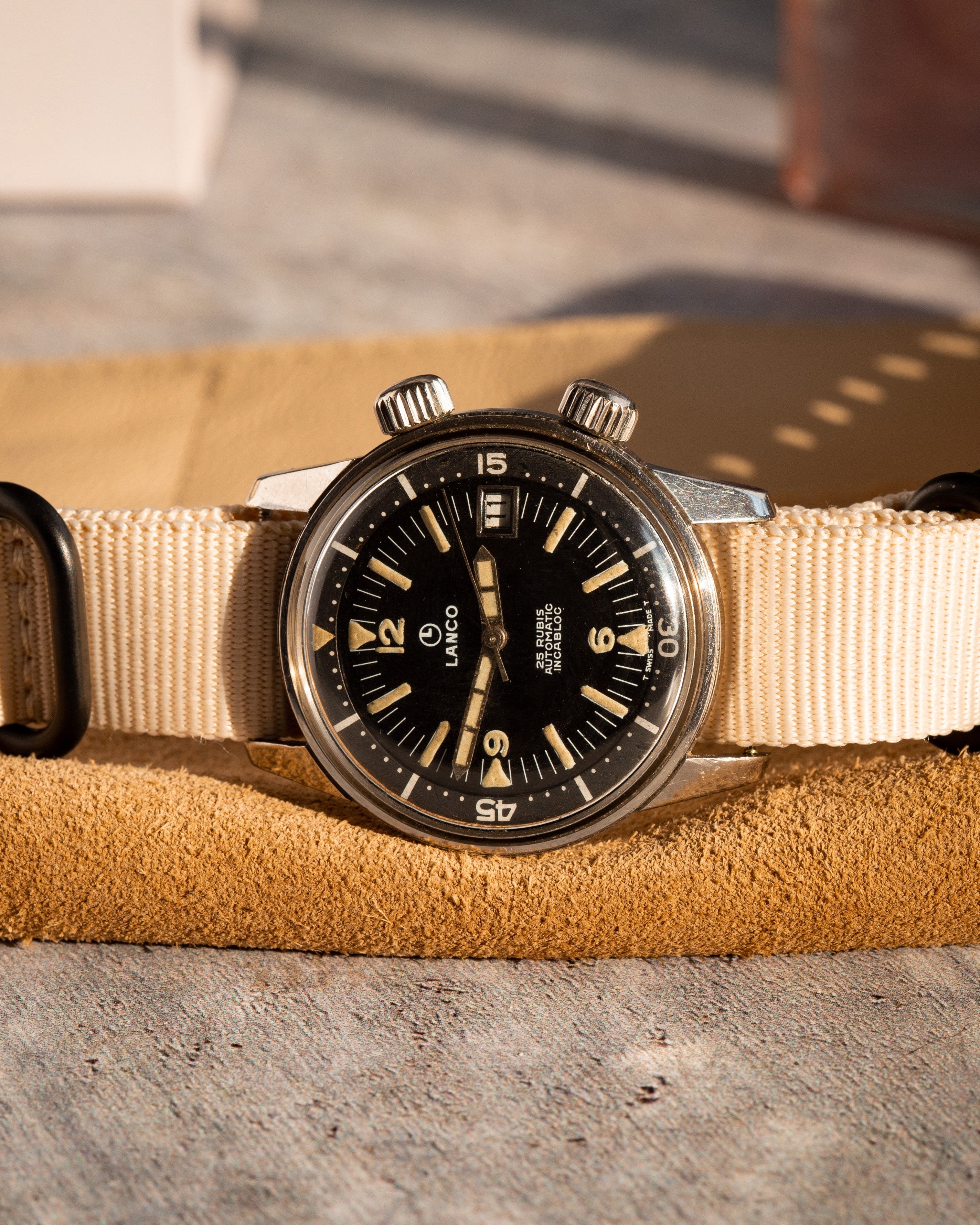 Rare Diver Watch Lanco Super Compressor - Military Watch - VintageDuMarko