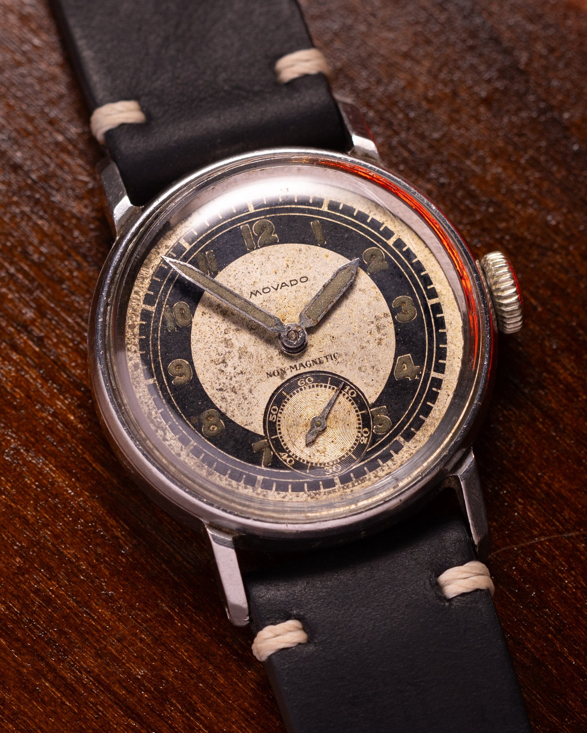 Rare Movado Watch in Borgel 28 mm case, Military Antique Rare Watch - VintageDuMarko