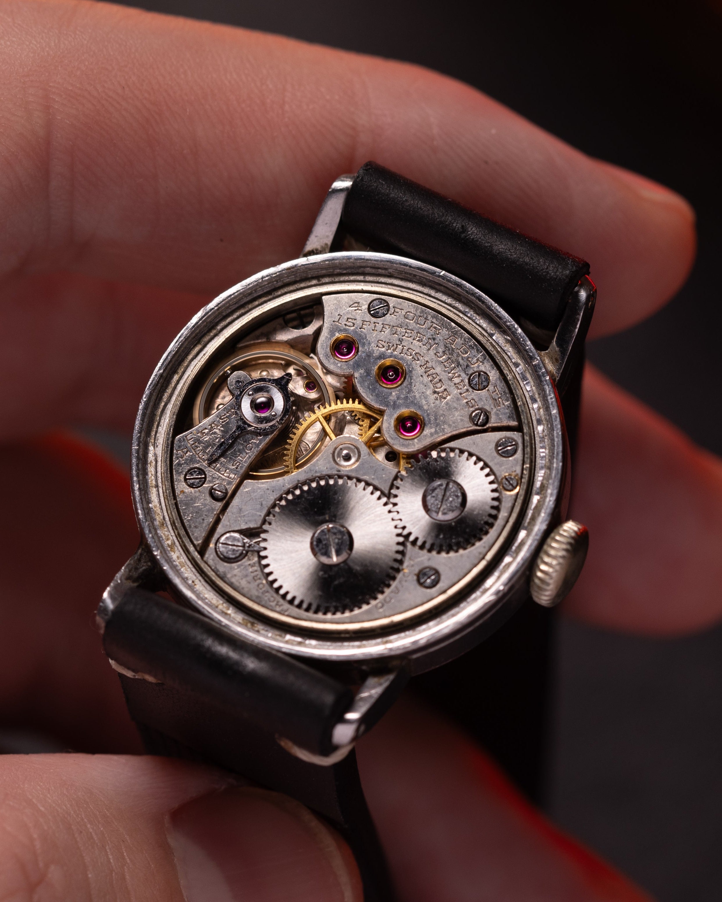 Rare Movado Watch in Borgel 28 mm case, Military Antique Rare Watch - VintageDuMarko