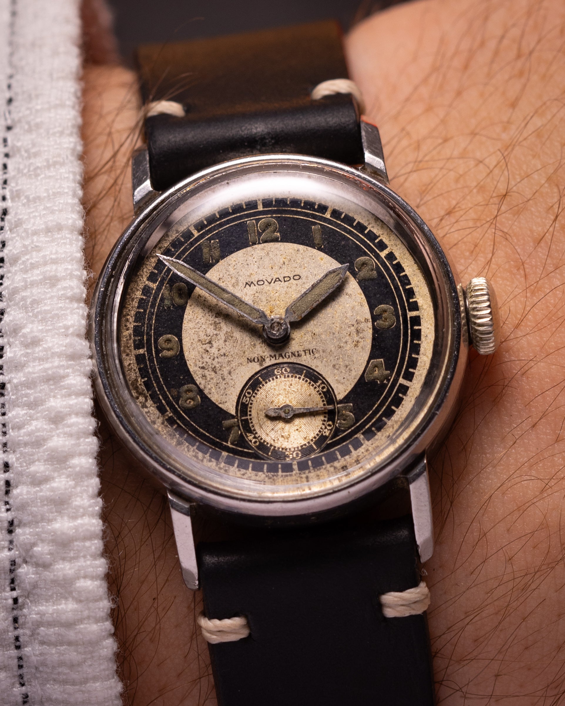 Rare Movado Watch in Borgel 28 mm case, Military Antique Rare Watch - VintageDuMarko