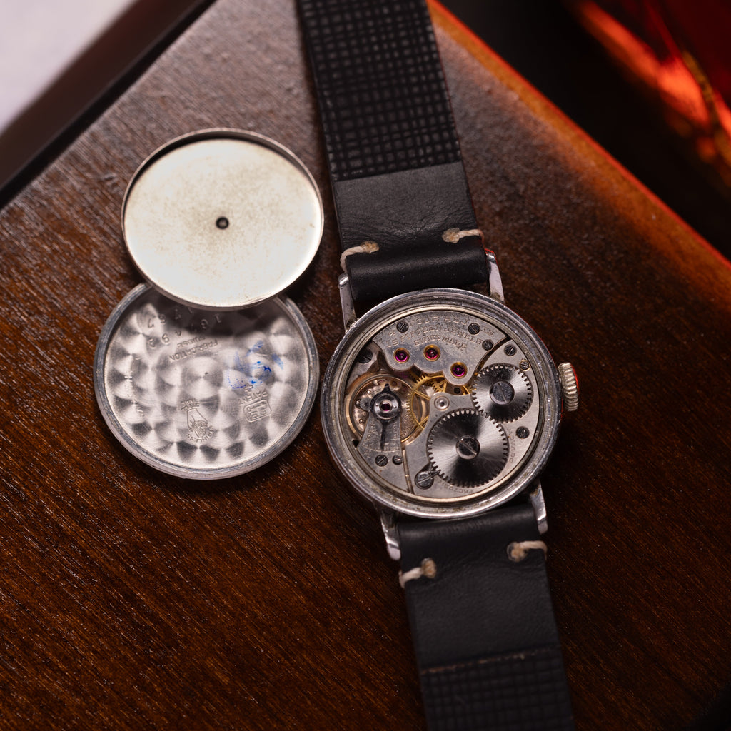 Rare Movado Watch in Borgel 28 mm case, Military Antique Rare Watch - VintageDuMarko