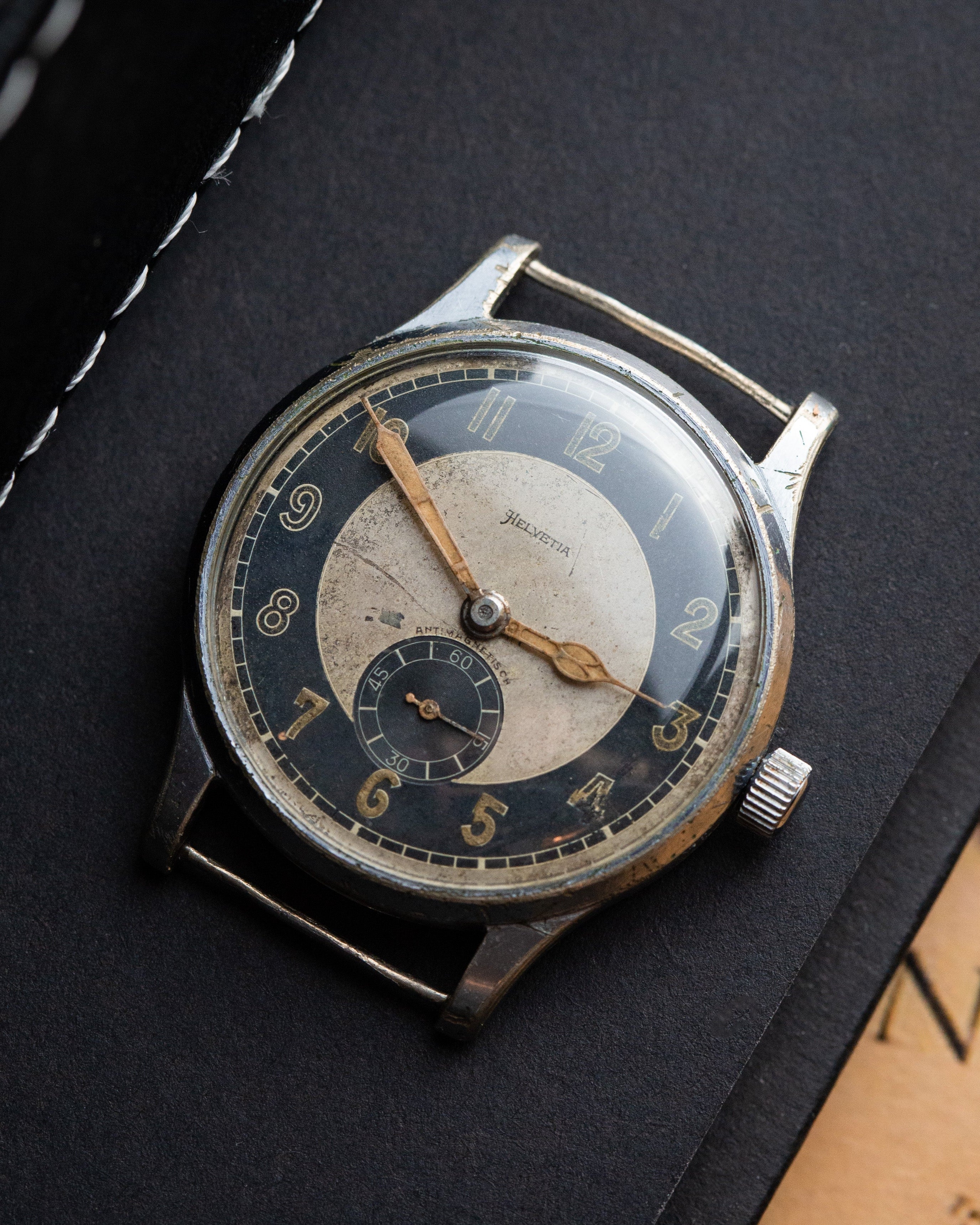 Rare Pilot Helvetia watch, Military watch WW2, Swiss made - VintageDuMarko