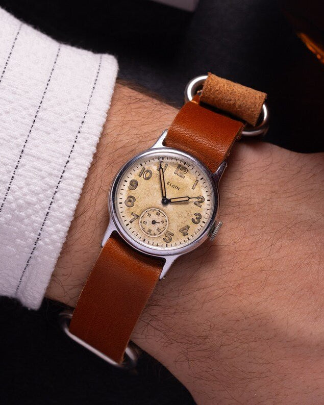 Rare Vintage American WW2 Watch "Elgin", USA Army Watch - VintageDuMarko