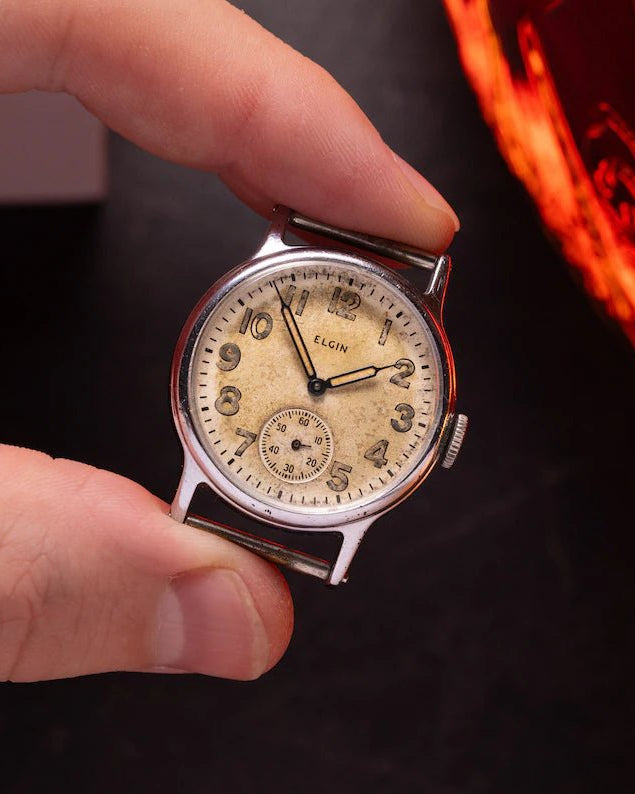 Rare Vintage American WW2 Watch "Elgin", USA Army Watch - VintageDuMarko