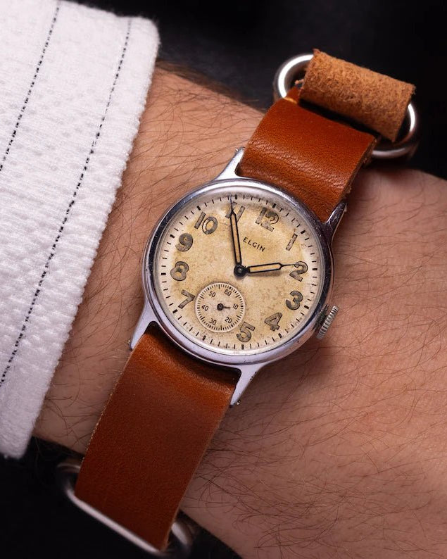Rare Vintage American WW2 Watch "Elgin", USA Army Watch - VintageDuMarko