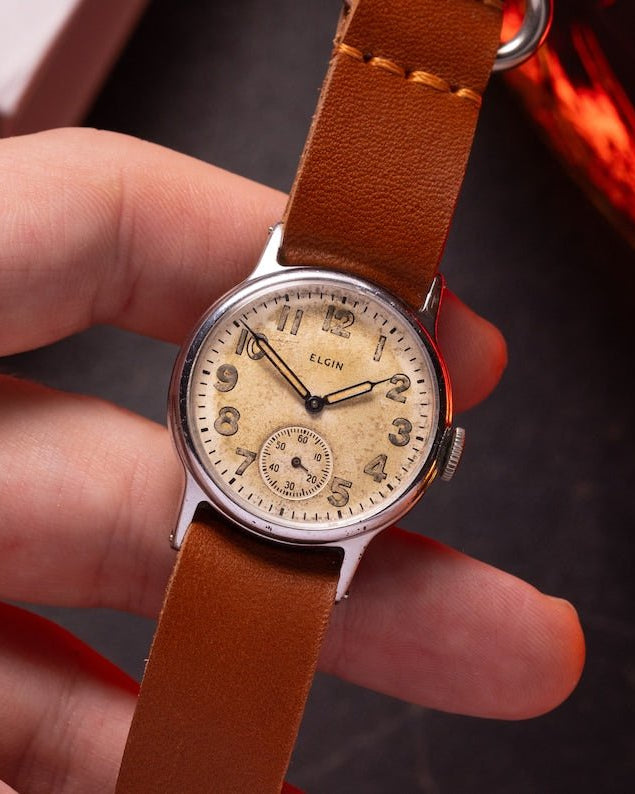 Rare Vintage American WW2 Watch "Elgin", USA Army Watch - VintageDuMarko