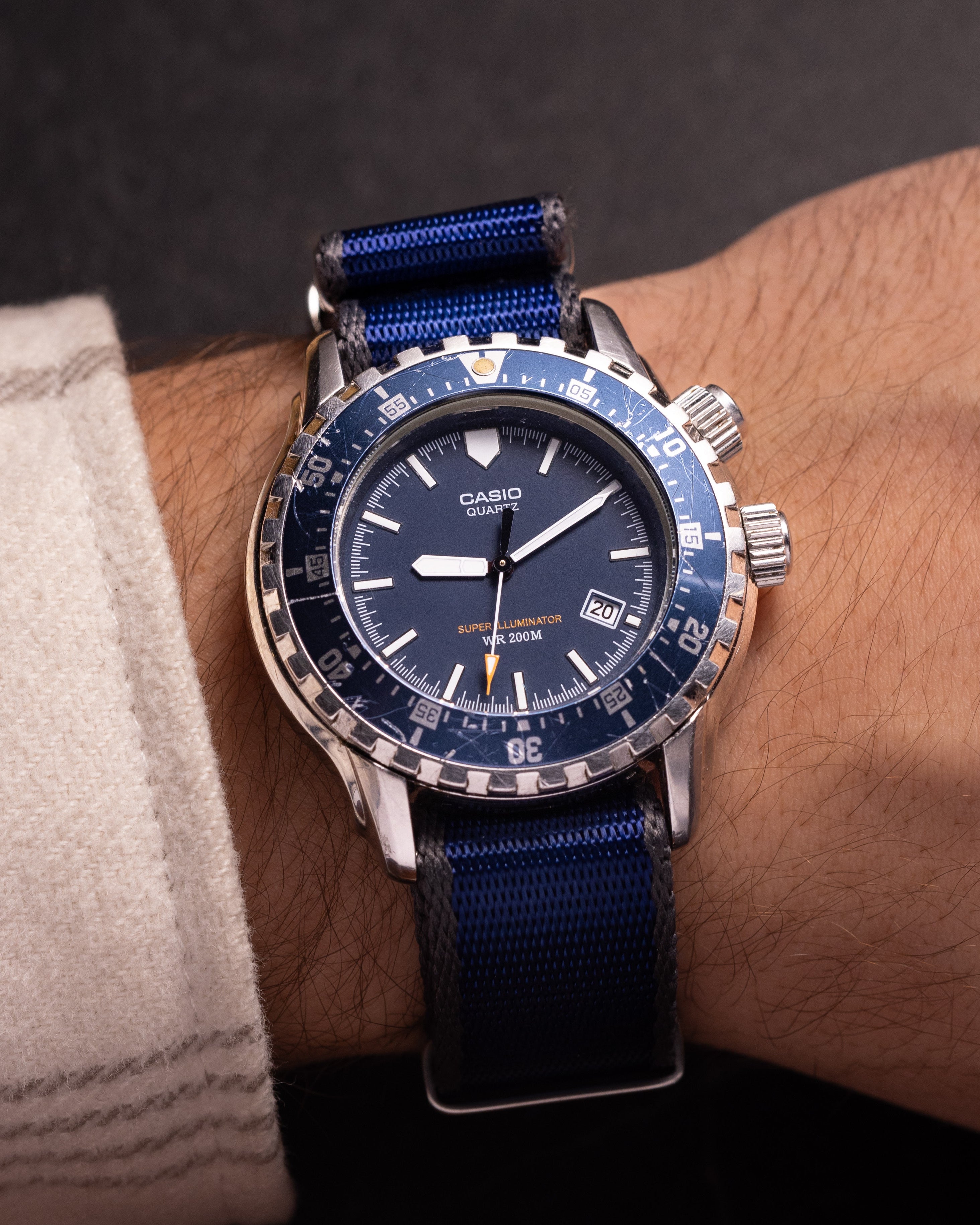 Rare Vintage Casio Super Illuminator Watch, Dive 200 M watch - VintageDuMarko