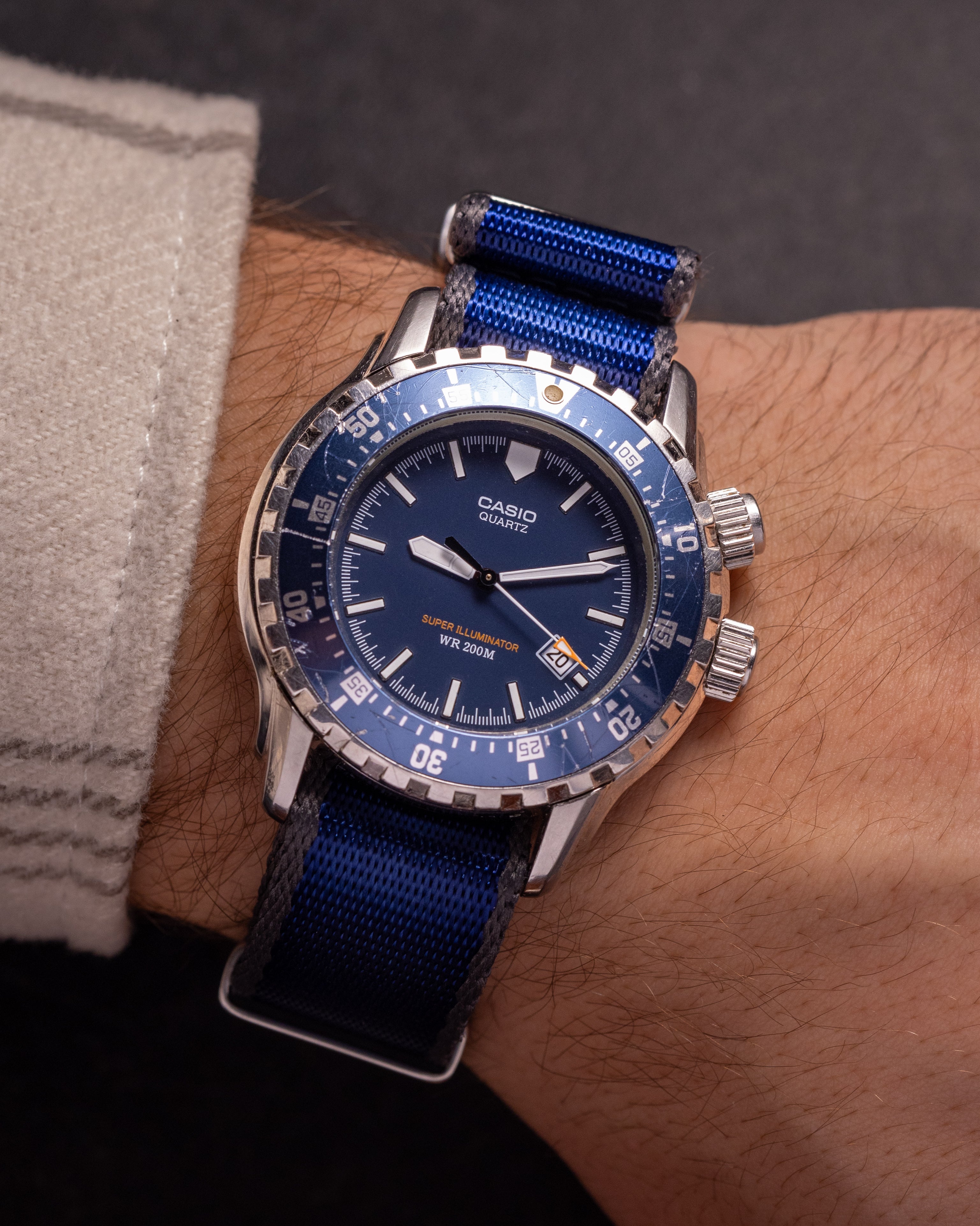 Rare Vintage Casio Super Illuminator Watch, Dive 200 M watch - VintageDuMarko