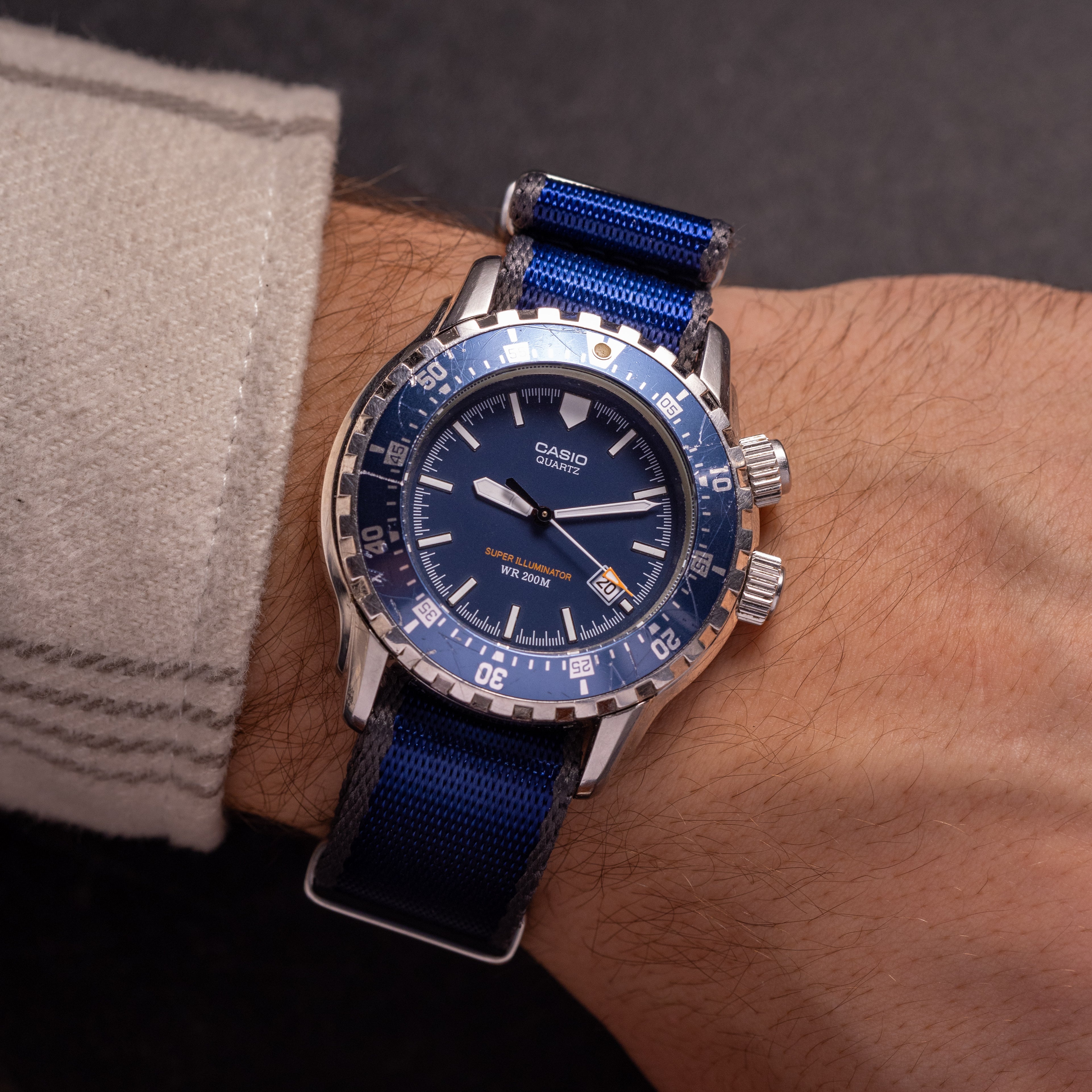 Rare Vintage Casio Super Illuminator Watch, Dive 200 M watch - VintageDuMarko