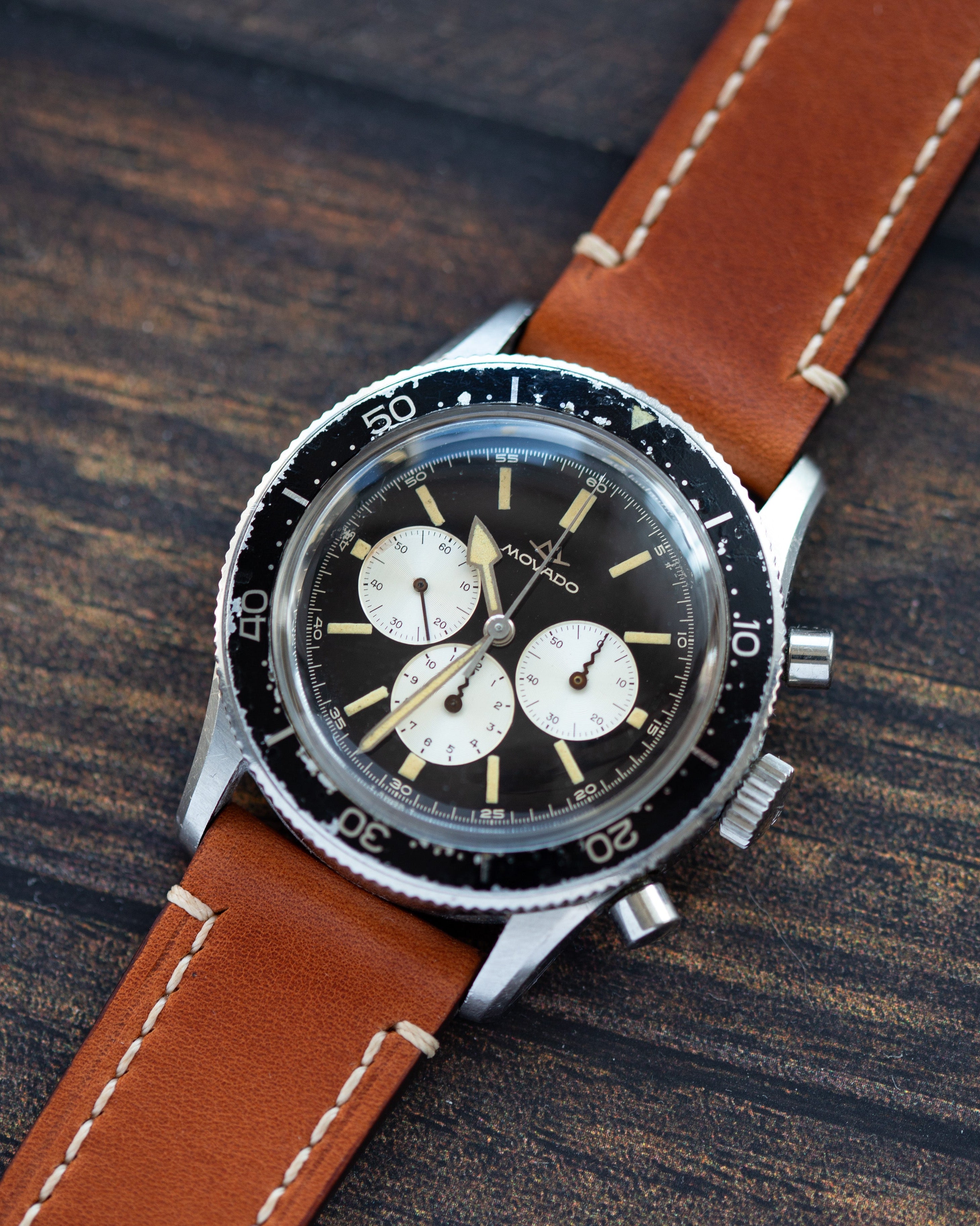 Rare Vintage Dive Chronograph "Movado M95 Super Sub Sea" Watch, Military Watch from 1960’s - VintageDuMarko