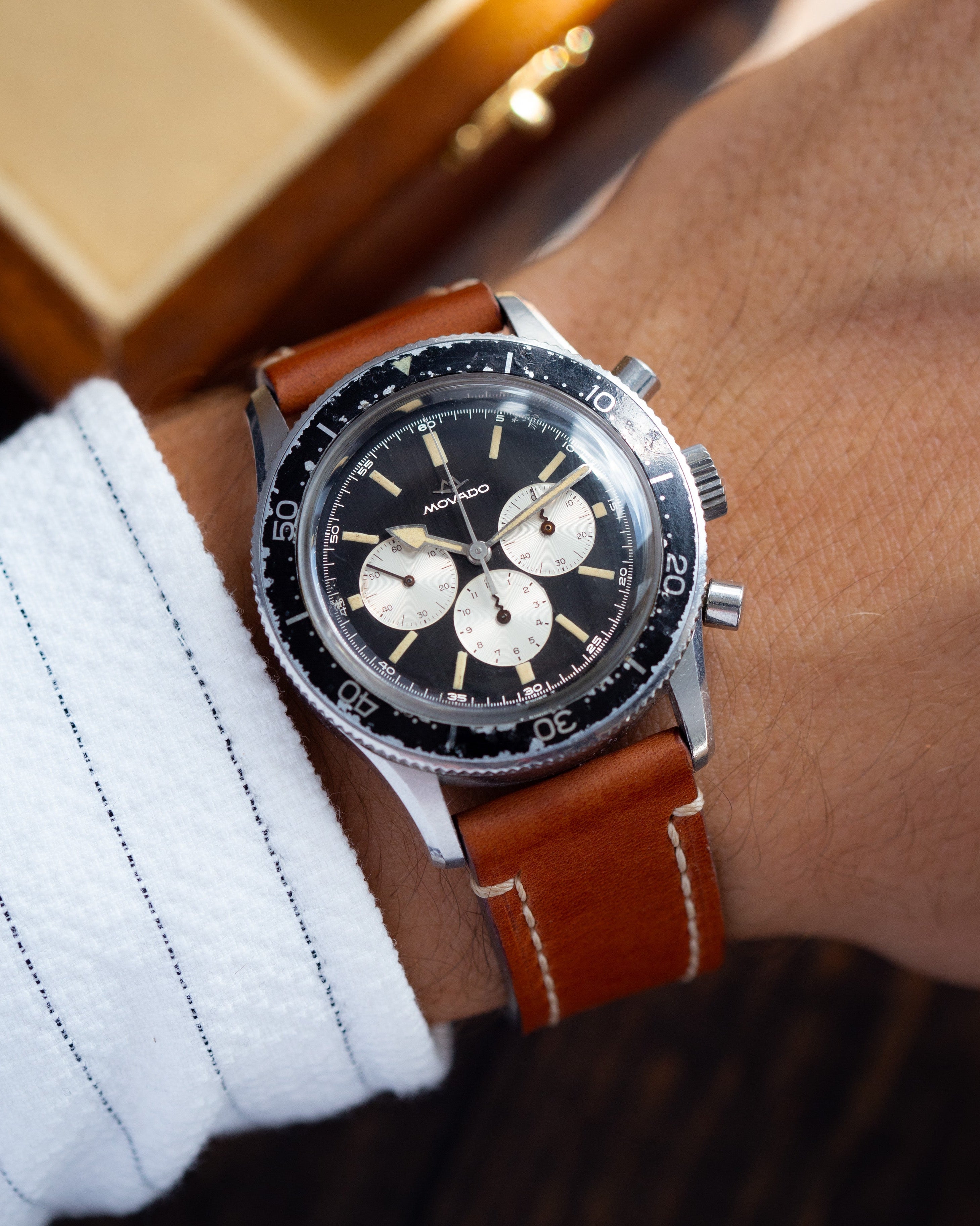 Rare Vintage Dive Chronograph "Movado M95 Super Sub Sea" Watch, Military Watch from 1960’s - VintageDuMarko