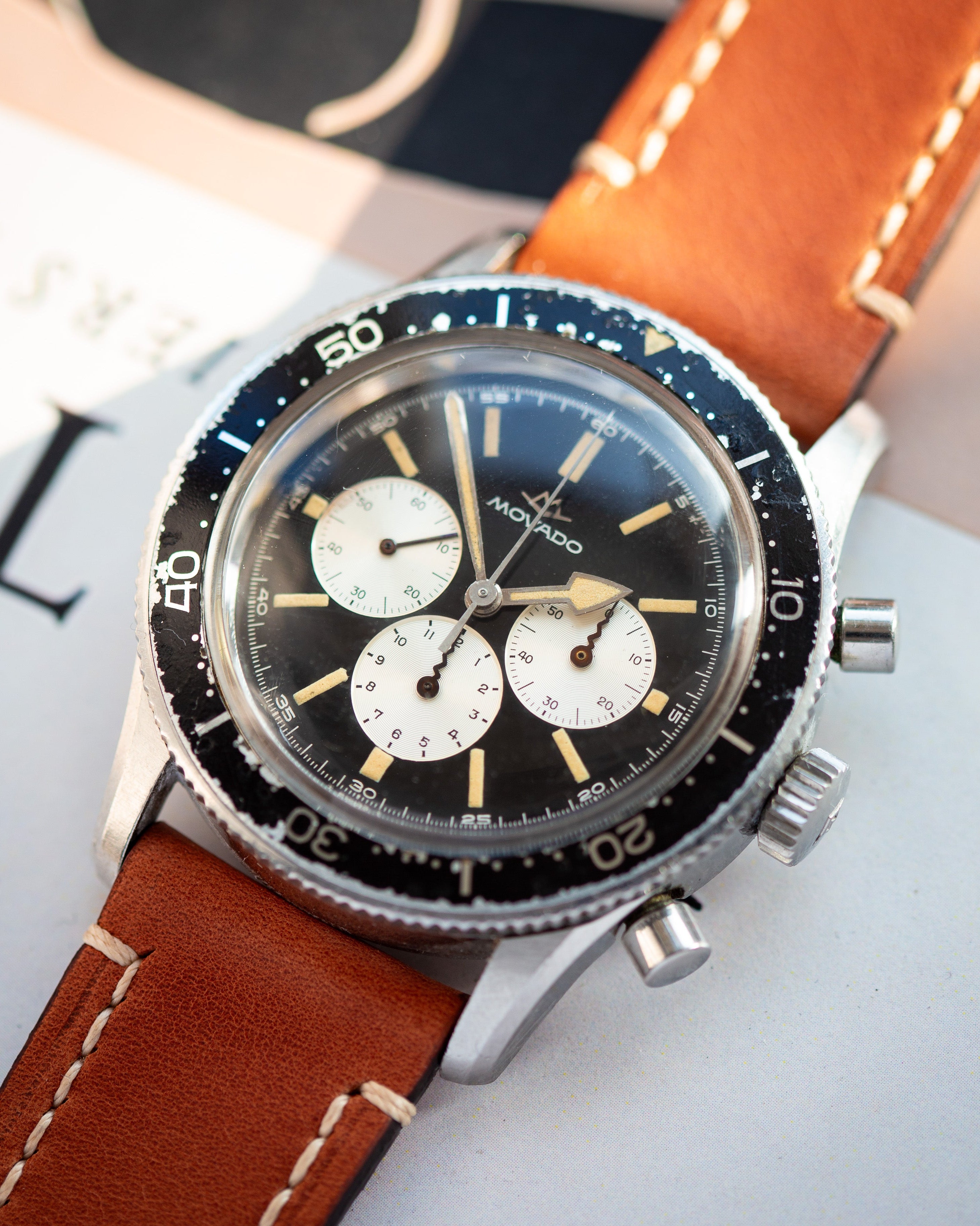Rare Vintage Dive Chronograph "Movado M95 Super Sub Sea" Watch, Military Watch from 1960’s - VintageDuMarko