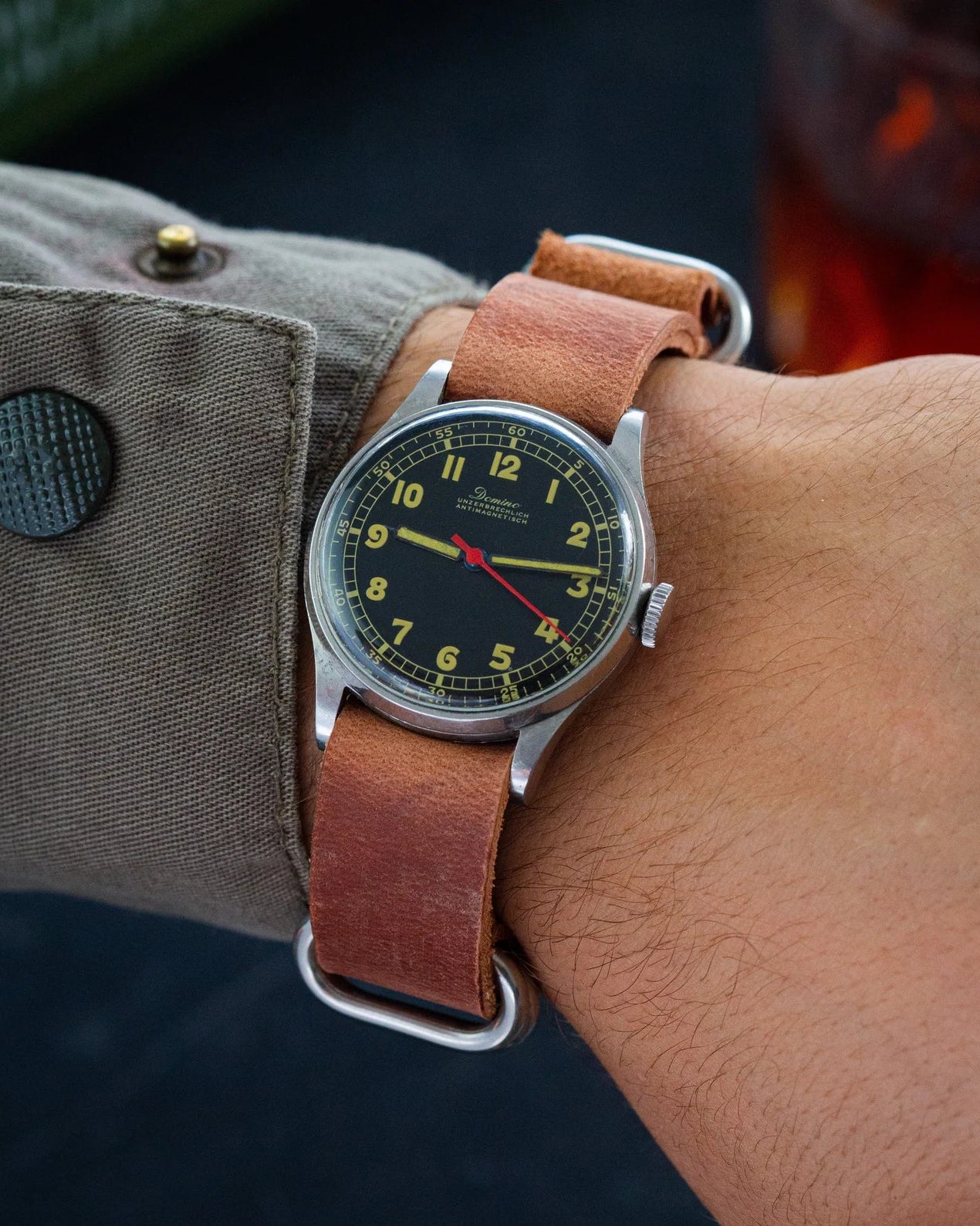 Rare Vintage "Domino" WW2 Watch, Swiss Military Watch - VintageDuMarko
