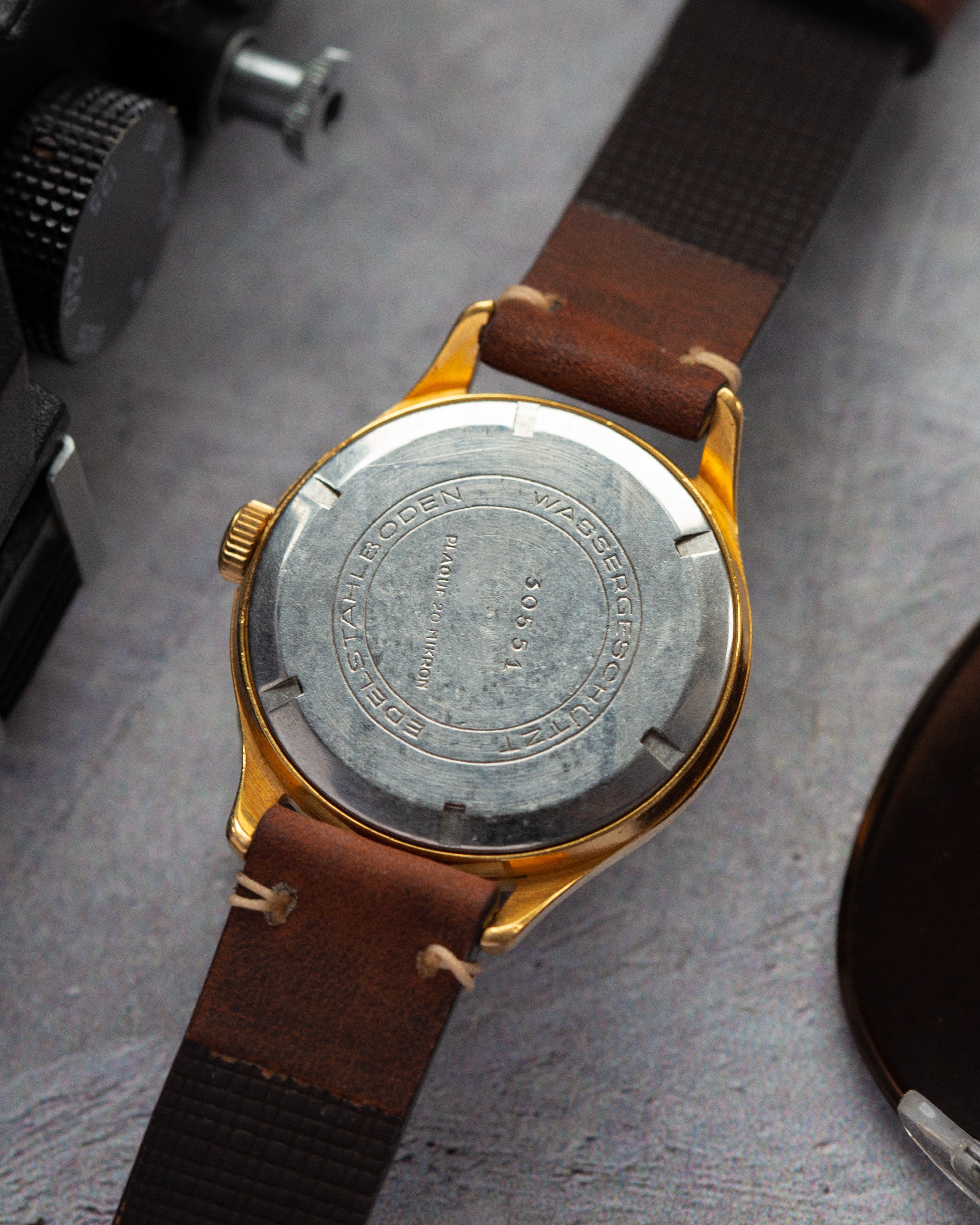 Rare Vintage German Gold Watch "GUB Glashutte", Authentic Old Watch - VintageDuMarko