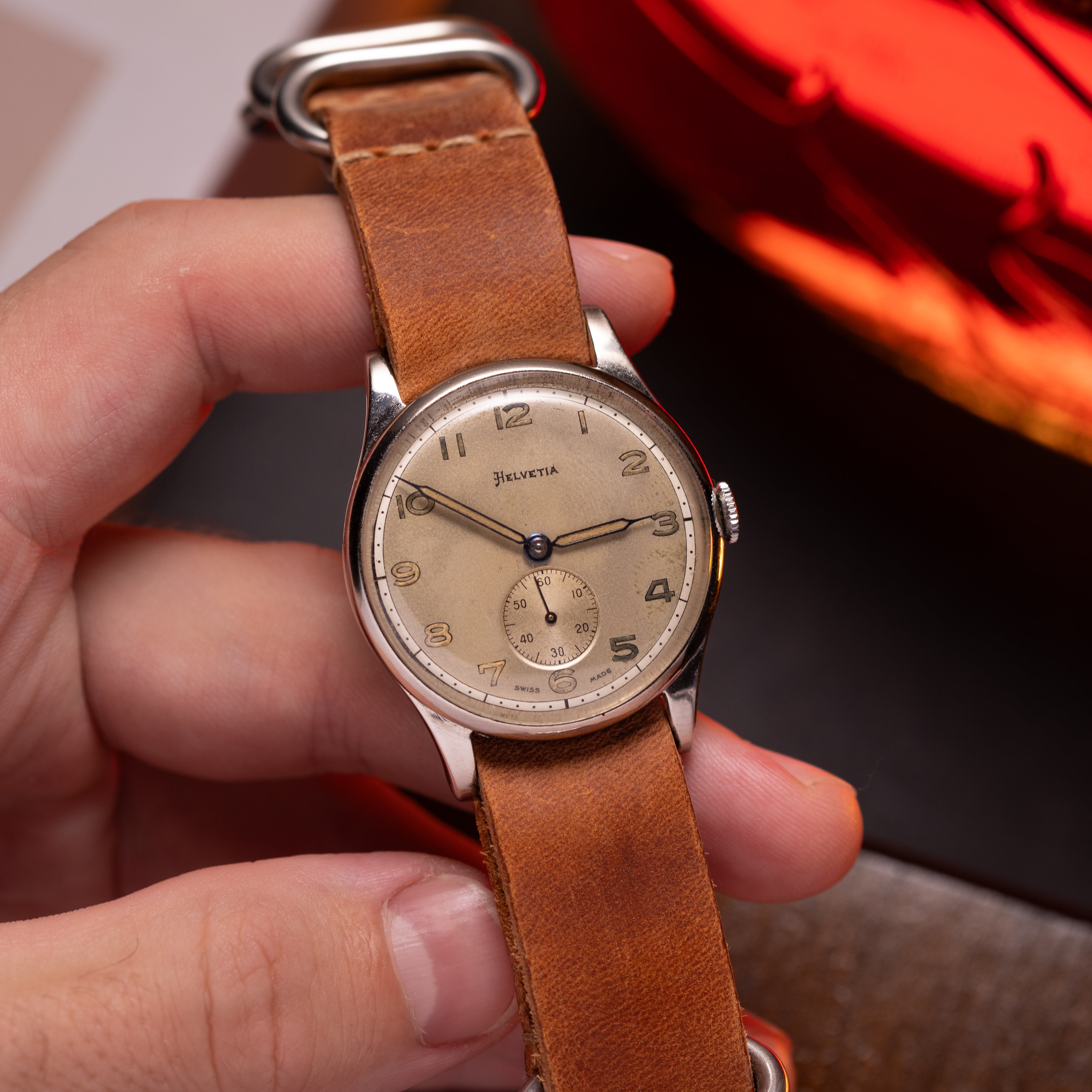 Rare Vintage "Helvetia" Pilot Military Watch - VintageDuMarko