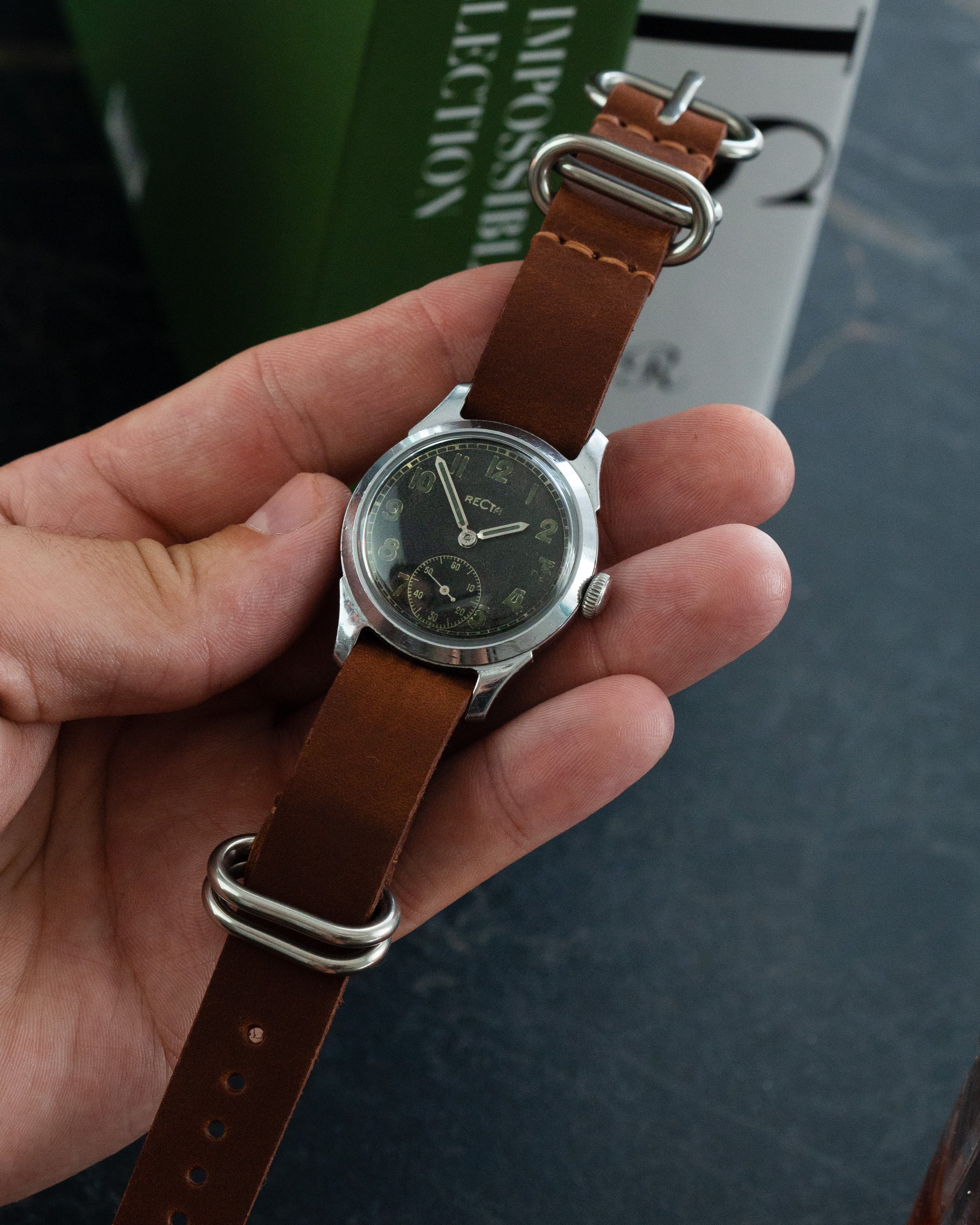 Rare Vintage «Recta» Watch for Men with NATO Strap - VintageDuMarko