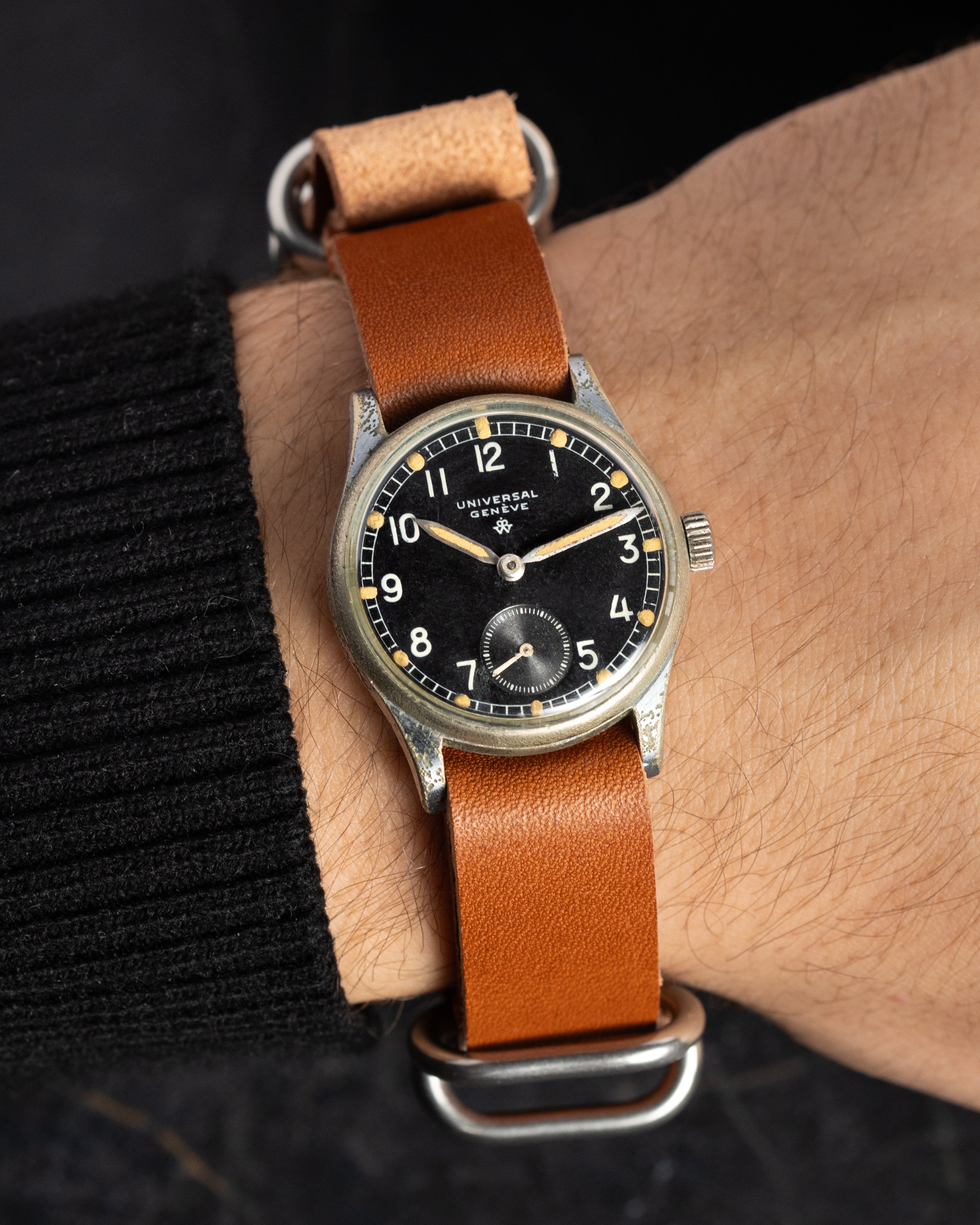 Rare Vintage "Universal Geneve" WW2 watch, Swiss Military watch - VintageDuMarko