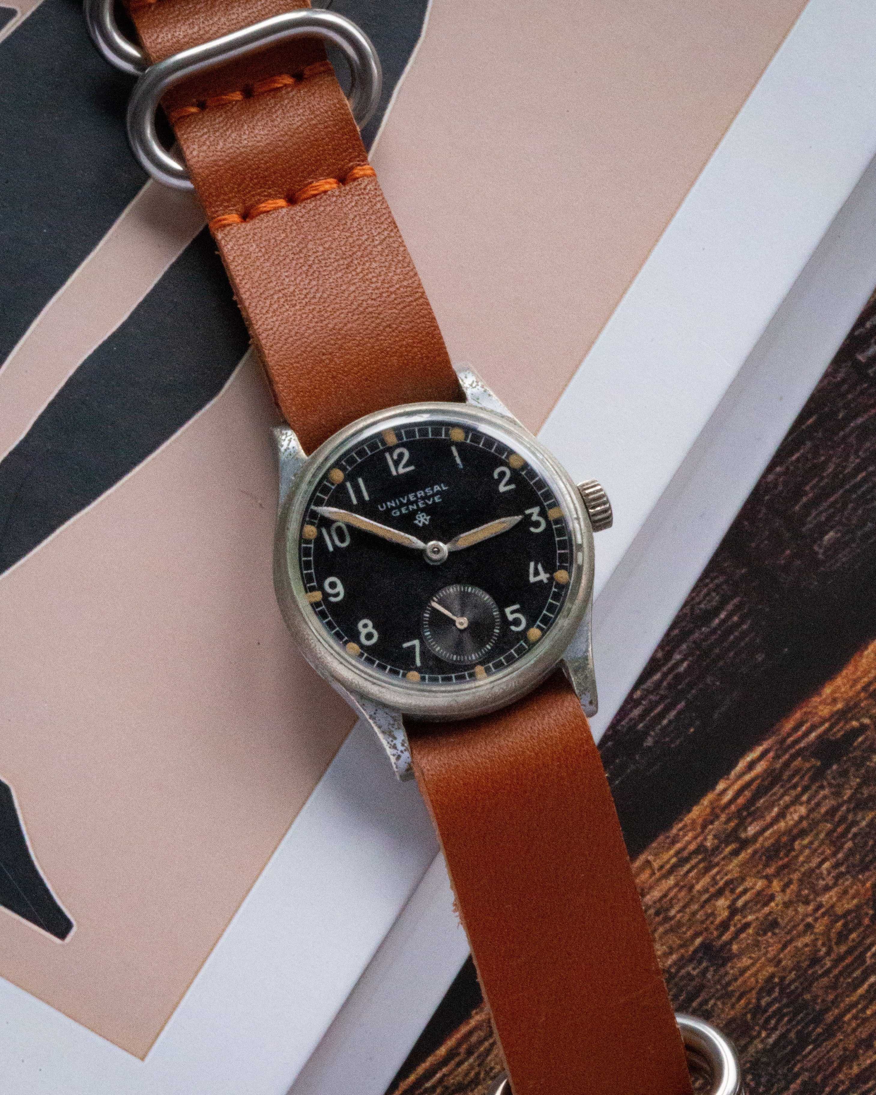 Rare Vintage "Universal Geneve" WW2 watch, Swiss Military watch - VintageDuMarko