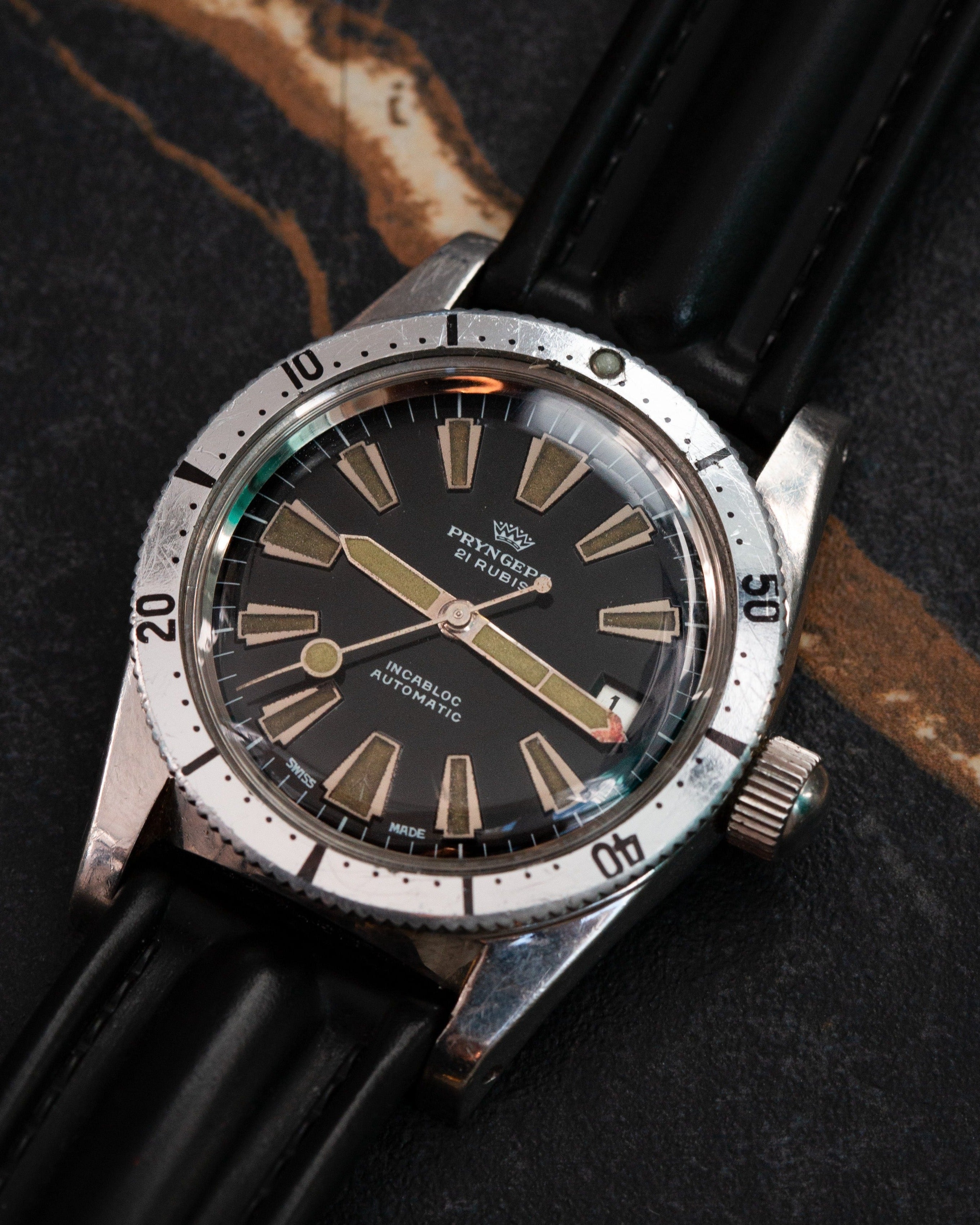 Rare Vintage Watch "Pryngeps", Swiss Diver's Automatic Watch - VintageDuMarko