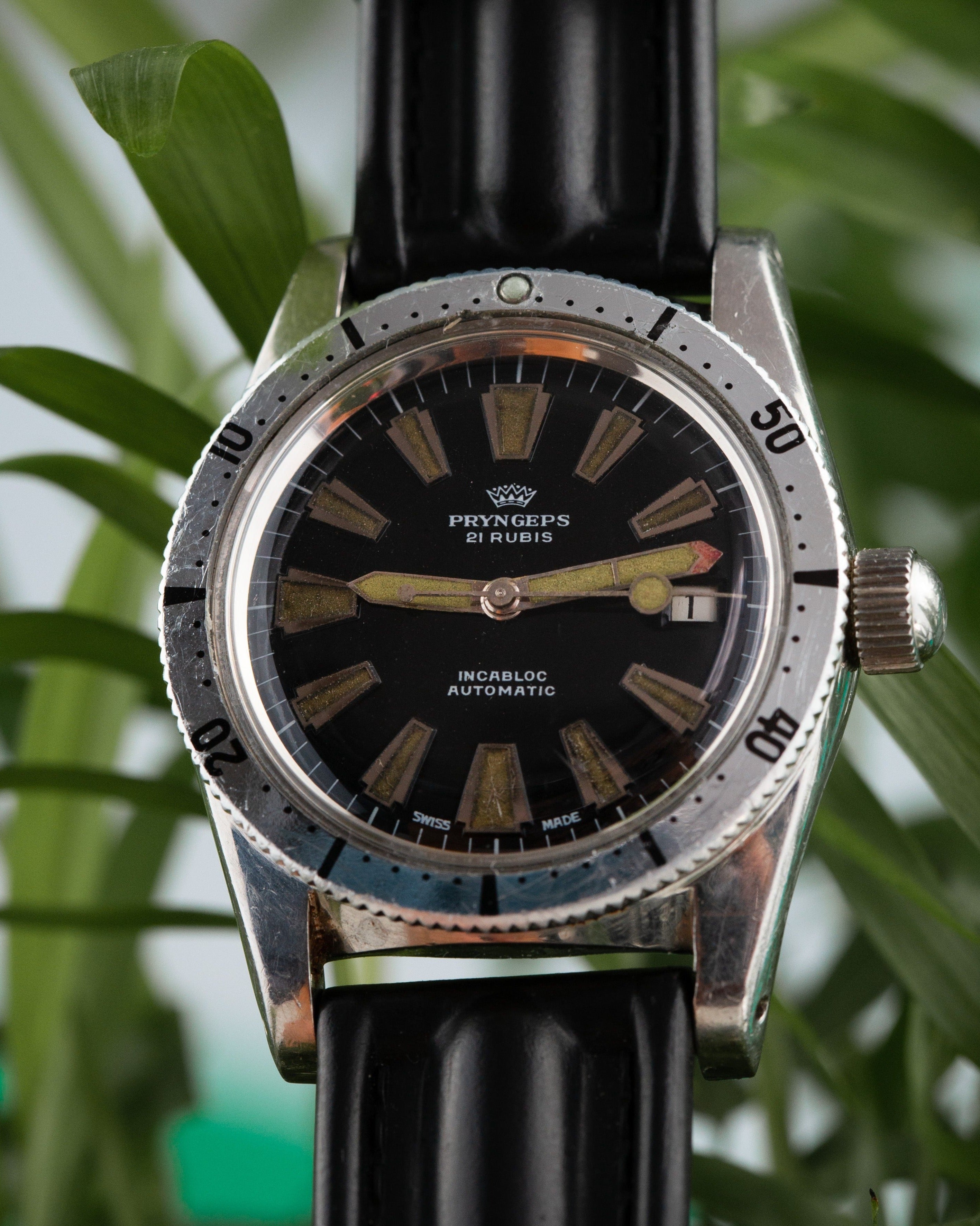Rare Vintage Watch "Pryngeps", Swiss Diver's Automatic Watch - VintageDuMarko