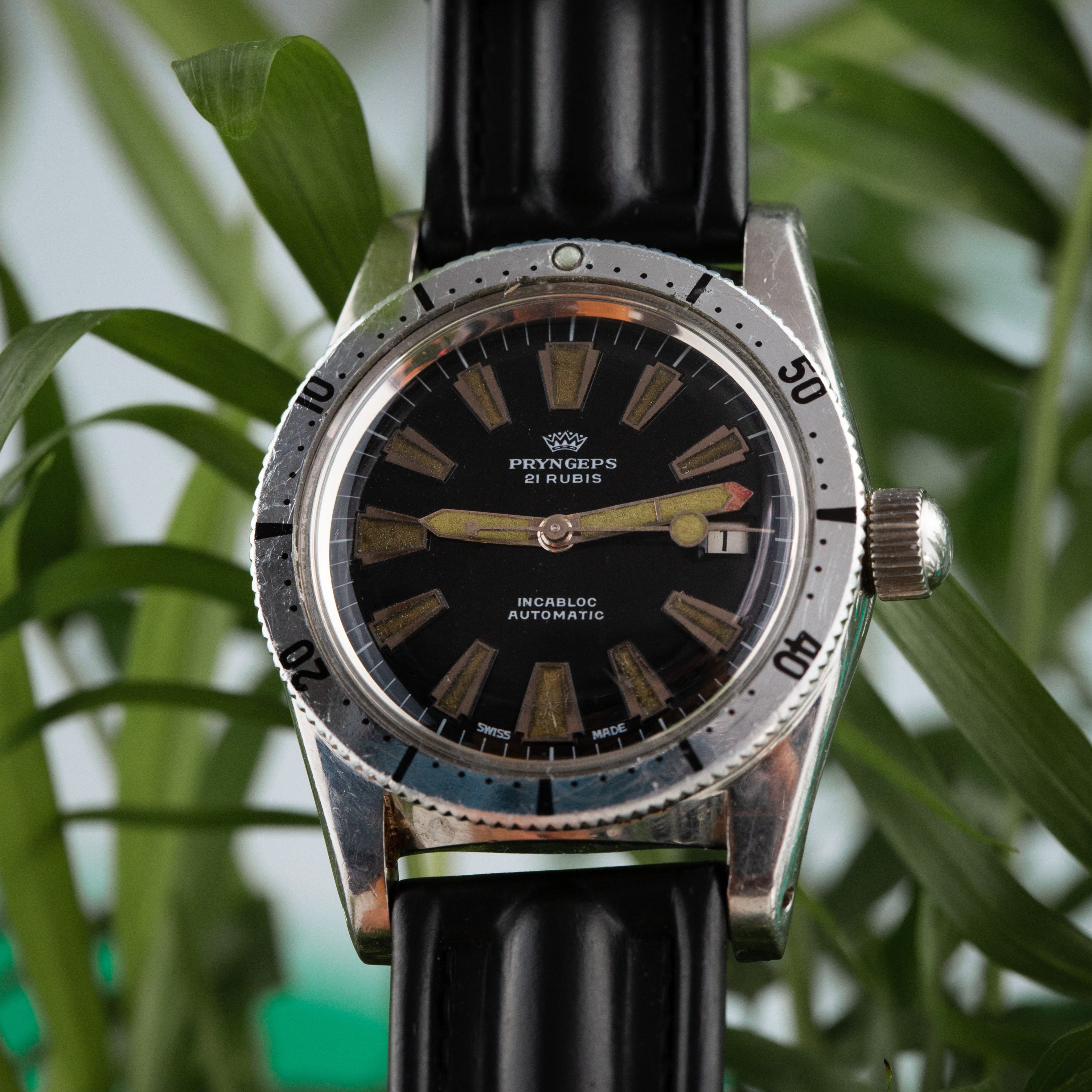 Rare Vintage Watch "Pryngeps", Swiss Diver's Automatic Watch - VintageDuMarko