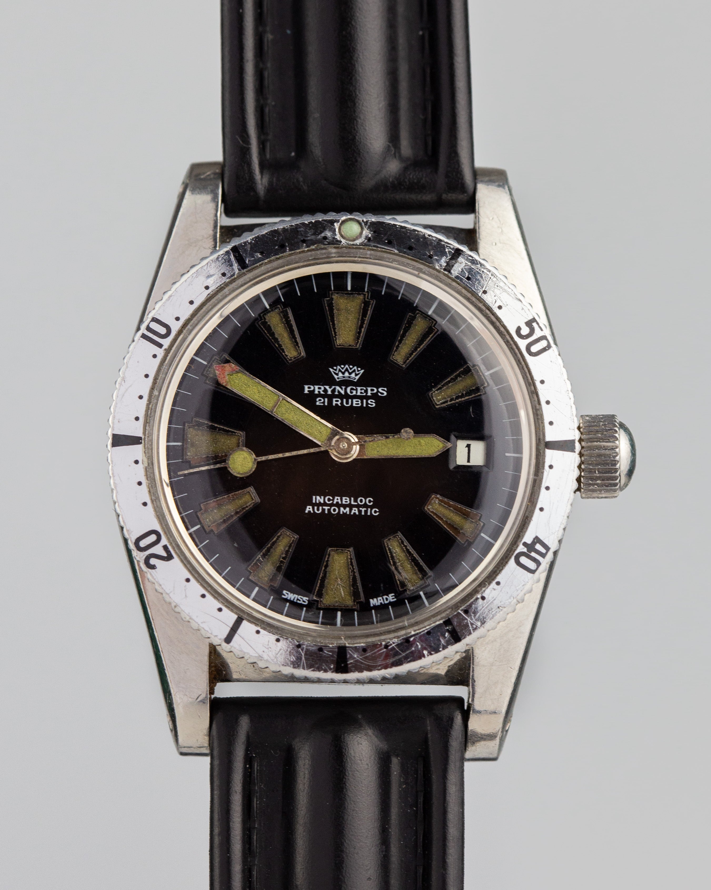Rare Vintage Watch "Pryngeps", Swiss Diver's Automatic Watch - VintageDuMarko