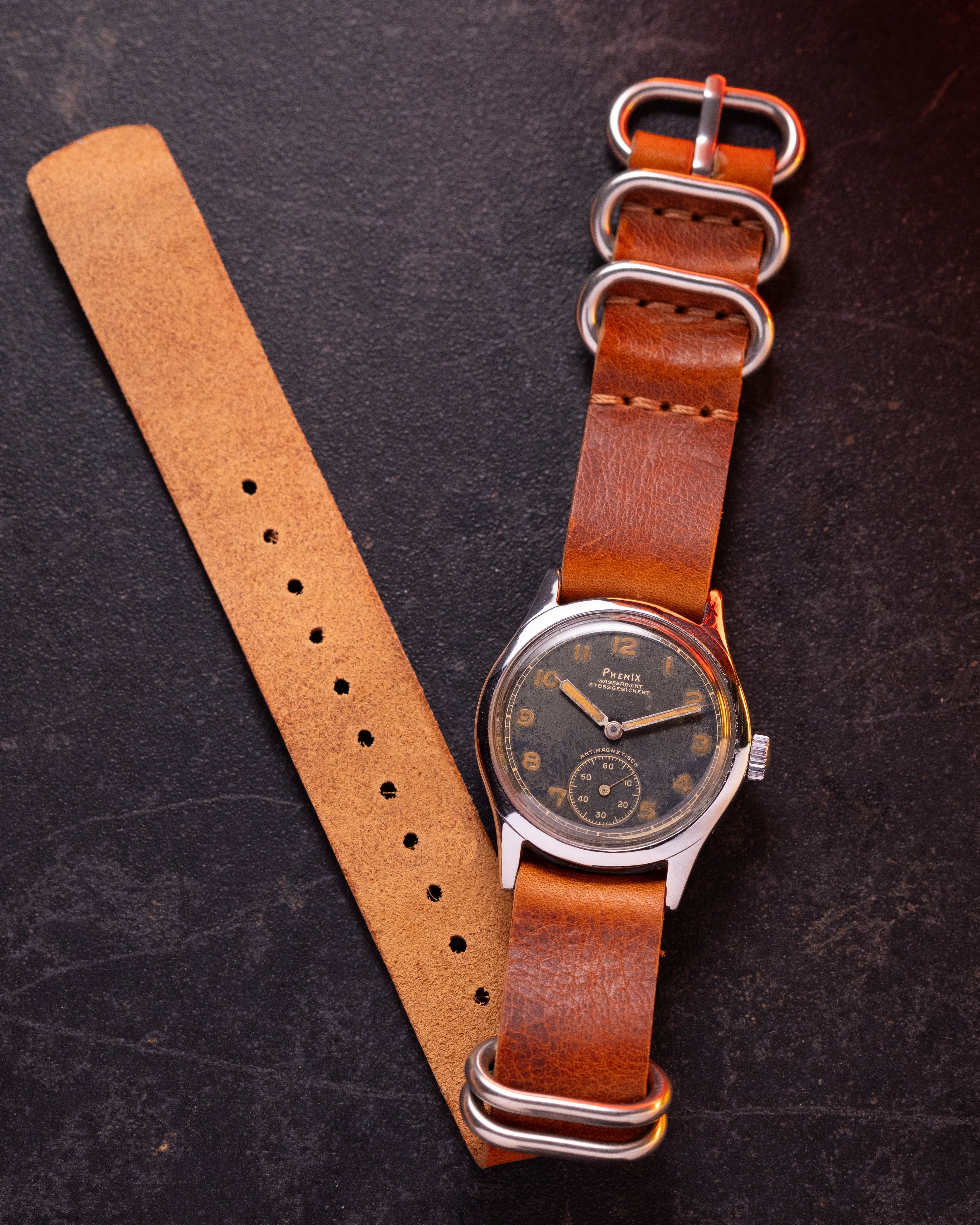 Rare watch "PHENIX DH", AS Cal. 1130, WW2 Military watch - VintageDuMarko